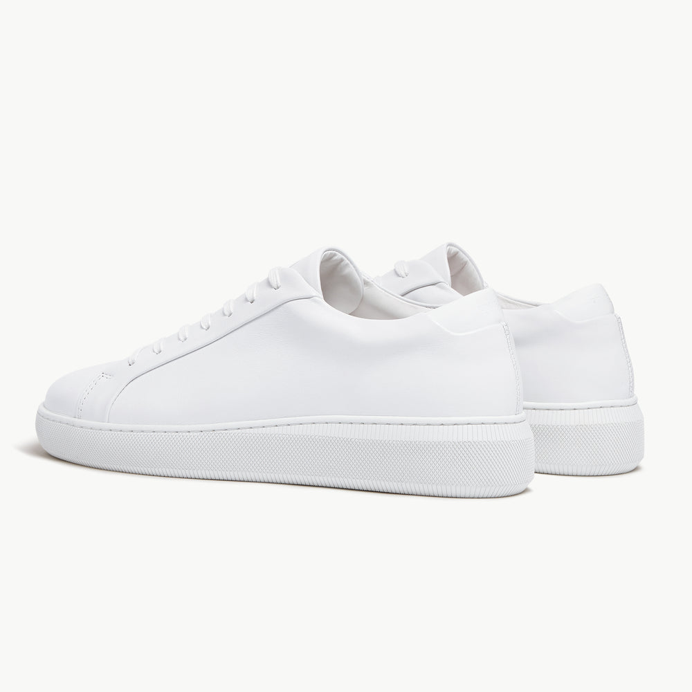Uniform Standard Men's Series 8 minimalist leather sneaker in White handcrafted in Portugal