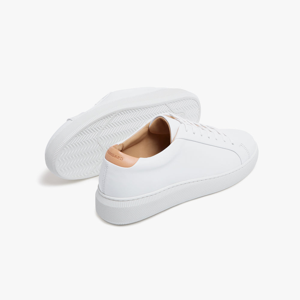 Uniform Standard Men's Series 8 minimalist leather sneaker in White handcrafted in Portugal