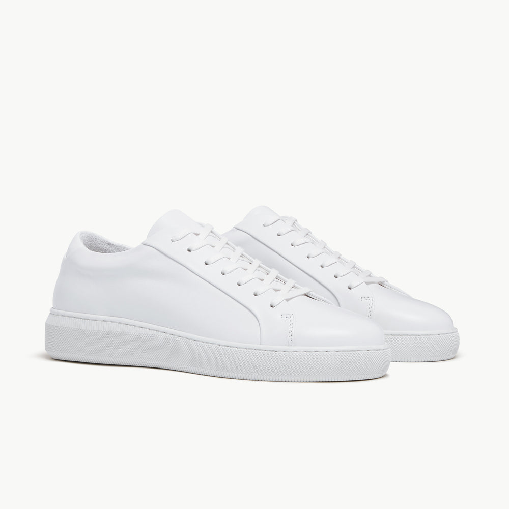 Uniform Standard Women's Series 8 minimalist leather sneaker in White handcrafted in Portugal