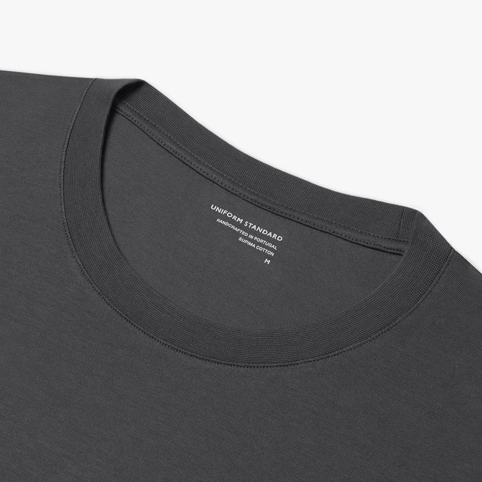 Uniform Standard Men's organic cotton minimalist t-shirt in Grey