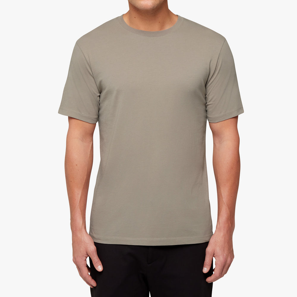 Uniform Standard Men's organic cotton minimalist t-shirt in Brown