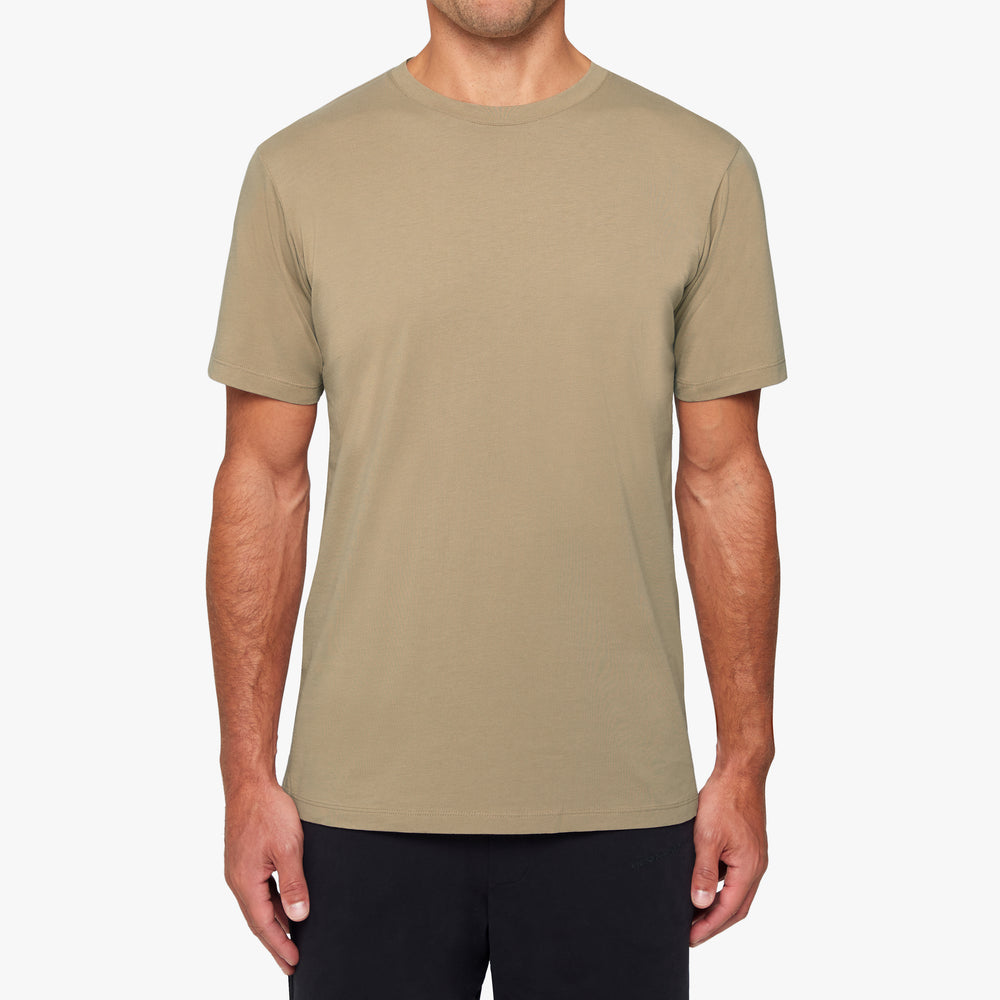 Uniform Standard Men's organic cotton minimalist t-shirt in Brown