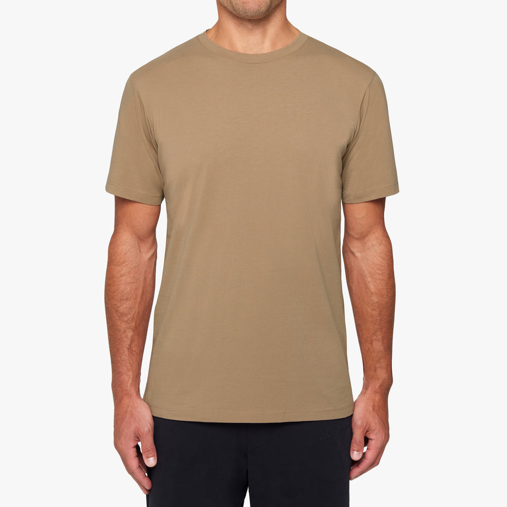 Uniform Standard Men's organic cotton minimalist t-shirt in Brown