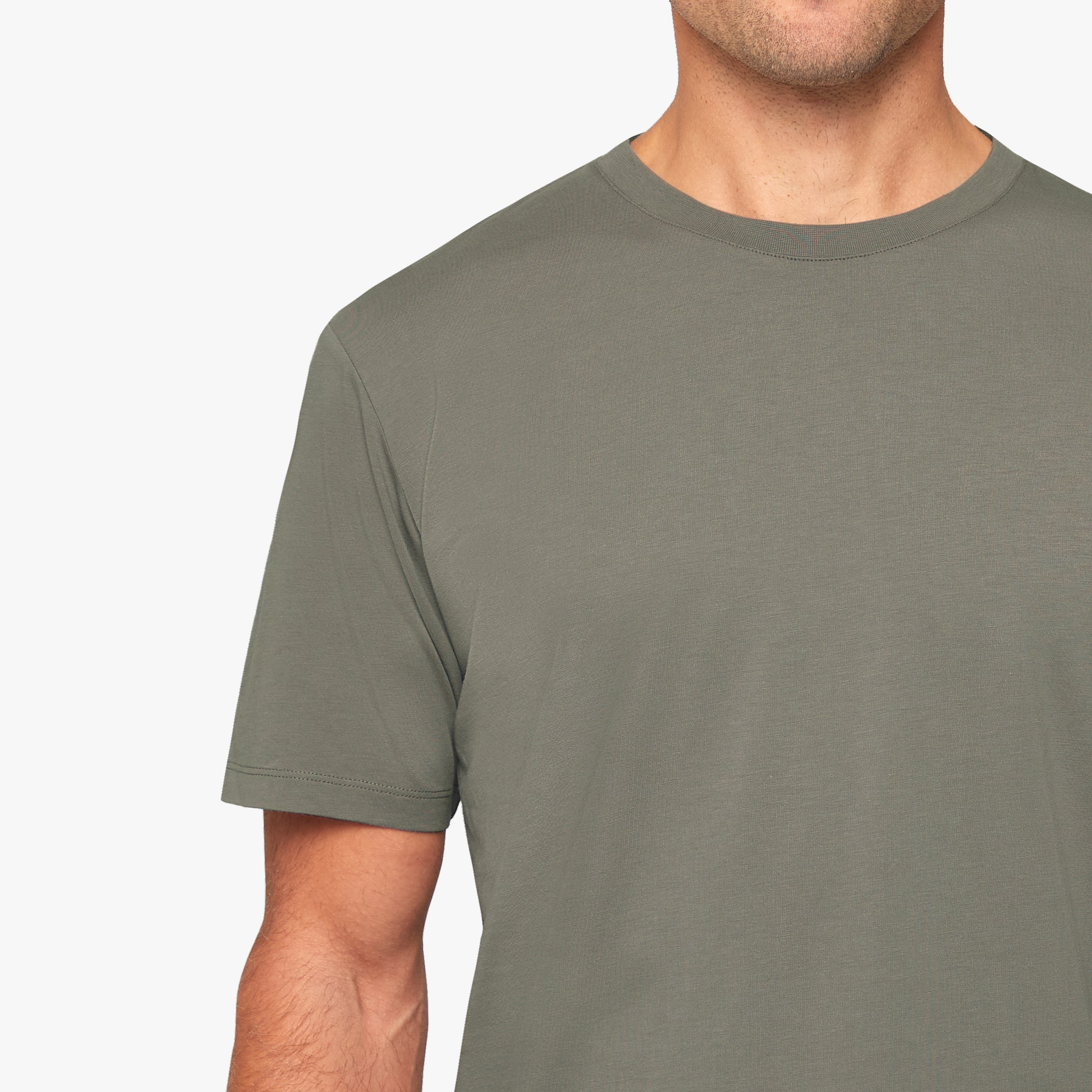 Supima Cotton T-Shirt Khaki Mens