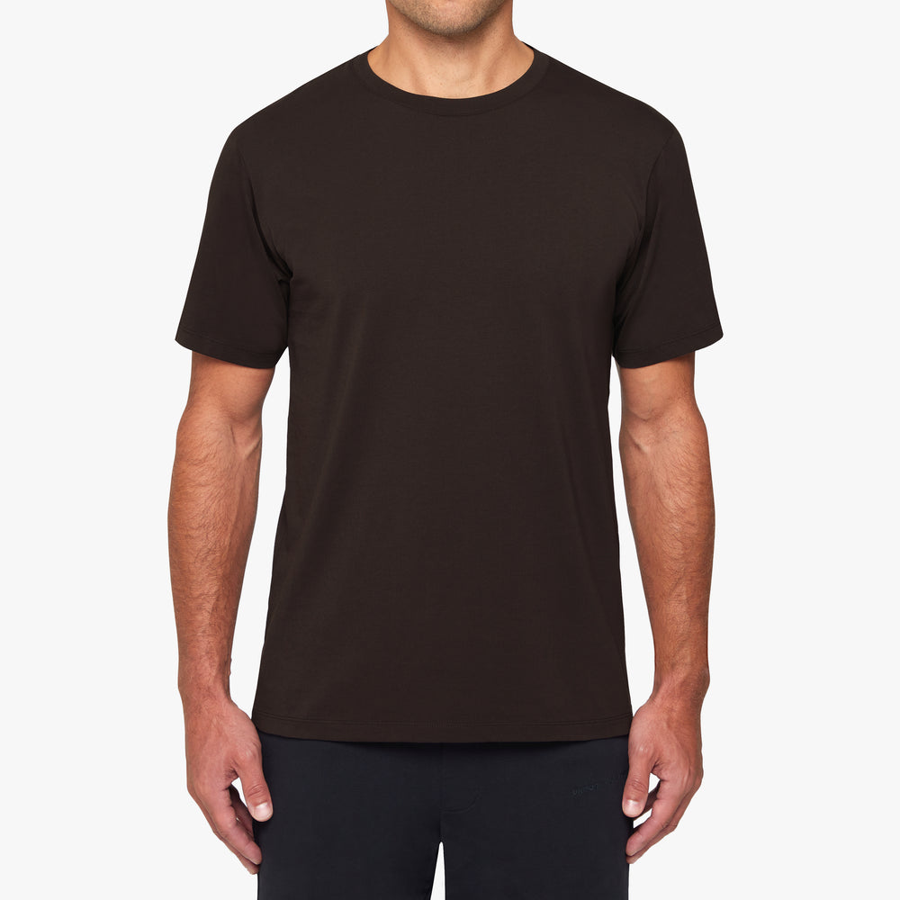 Uniform Standard Men's organic cotton minimalist t-shirt in Brown