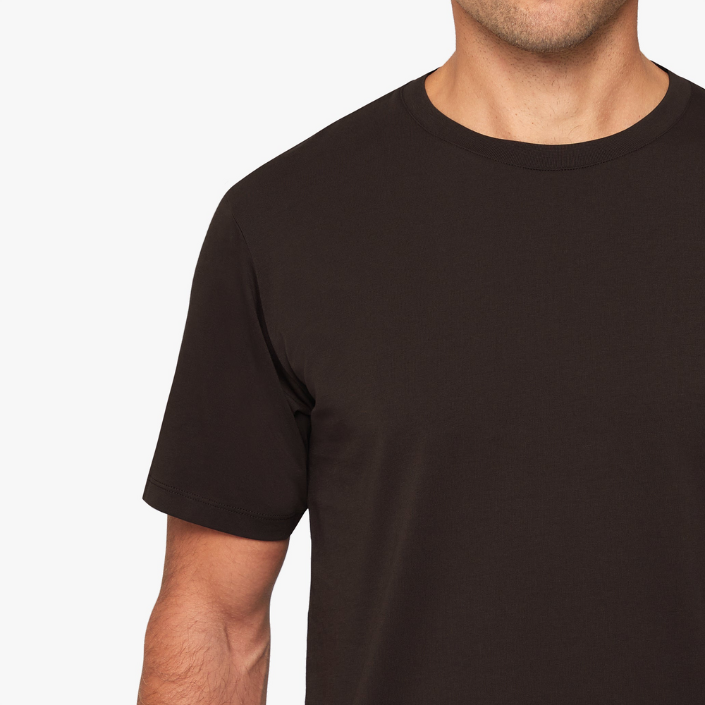 Uniform Standard Men's organic cotton minimalist t-shirt in Brown