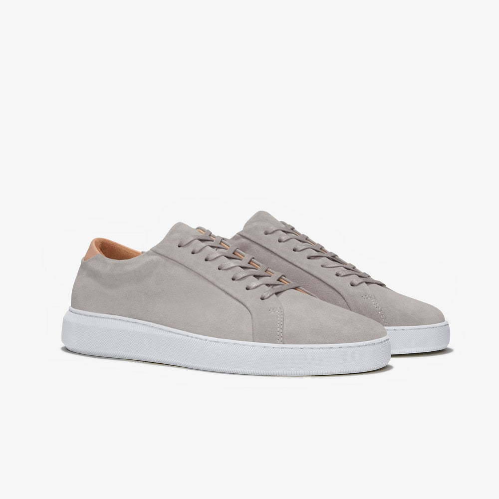 Uniform Standard Men's Series 8 minimalist suede sneaker in Grey handcrafted in Portugal