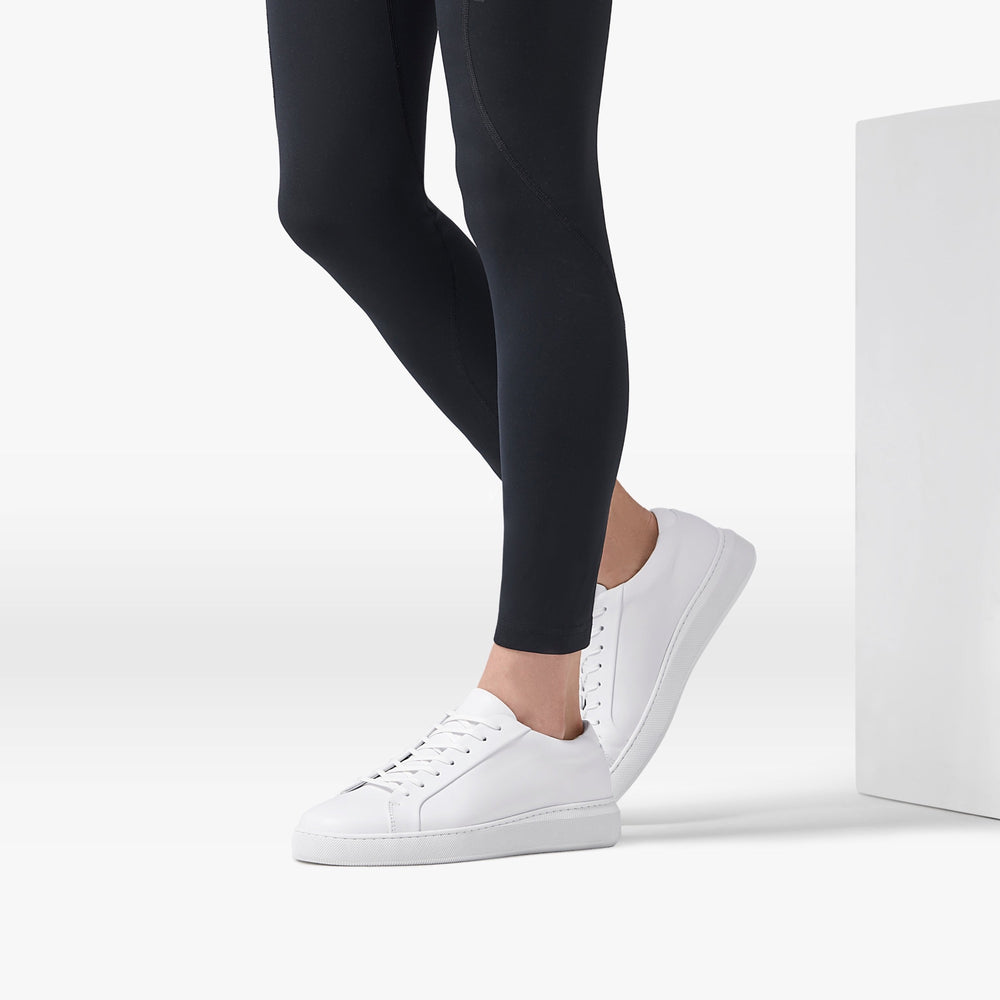 Uniform Standard Women's Series 8 minimalist leather sneaker in White handcrafted in Portugal