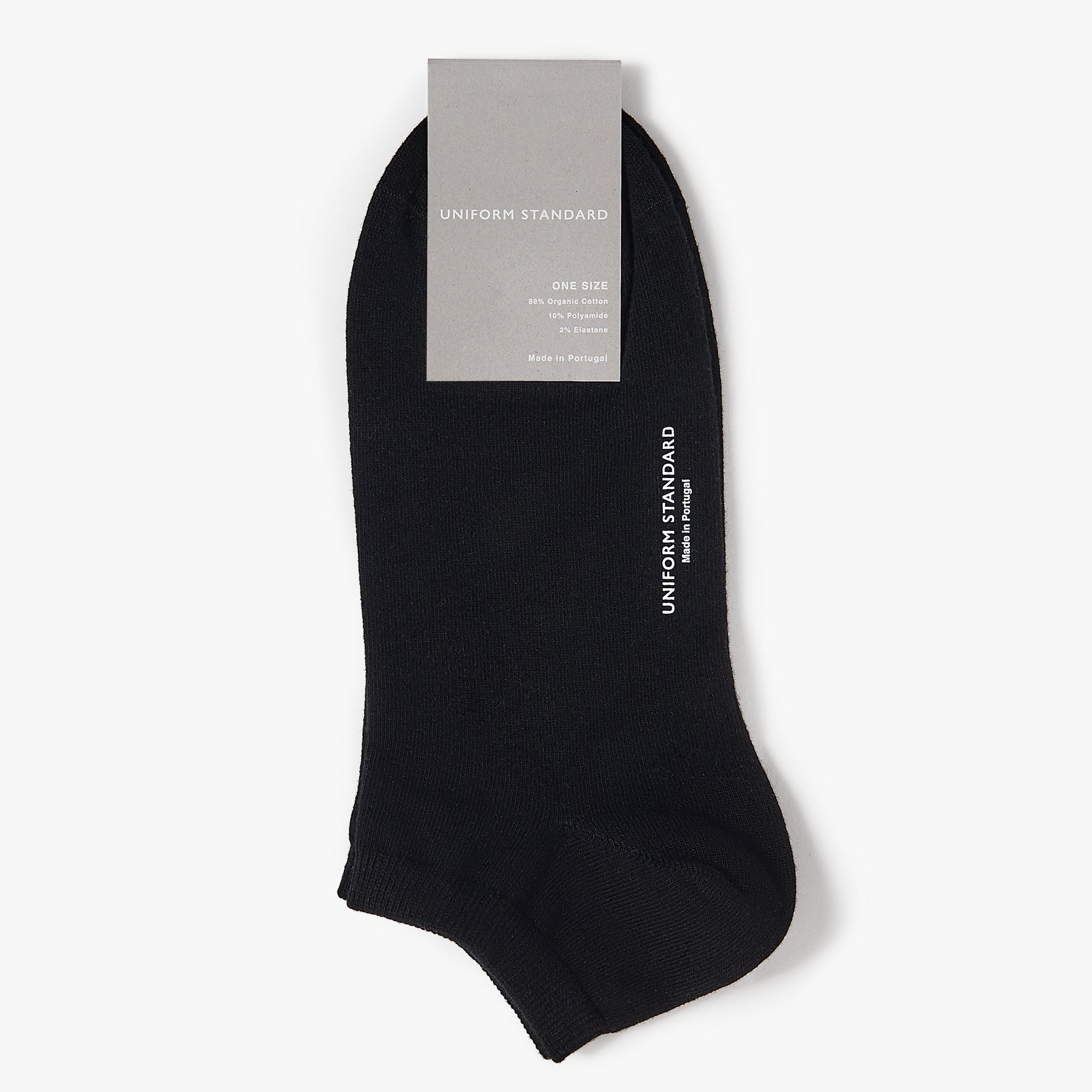 Organic Cotton Sneaker Sock Black Mens