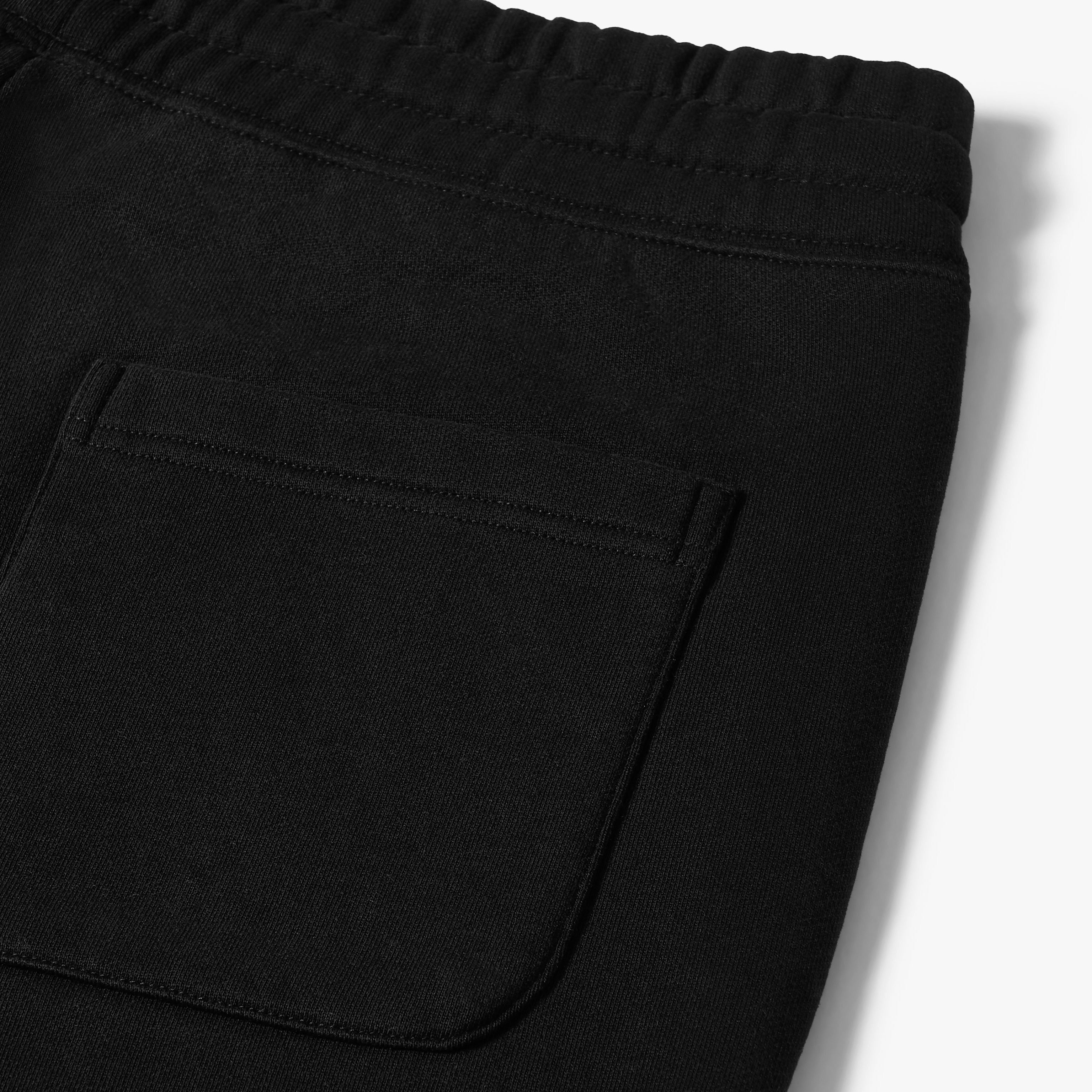 Organic Cotton Fleece Shorts Black