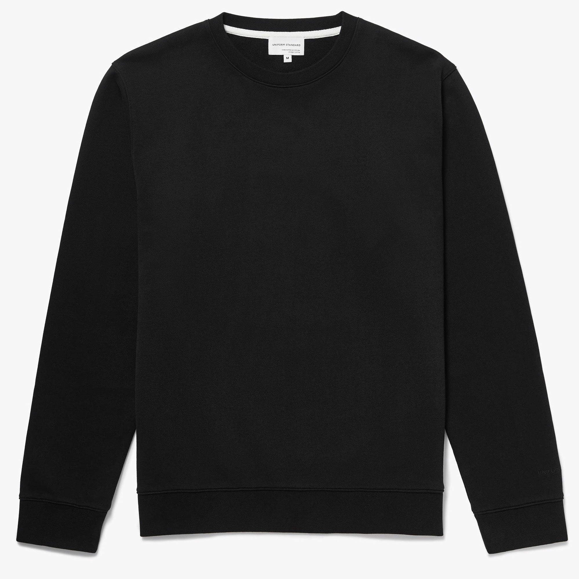 Organic Cotton Fleece Sweatshirt Black