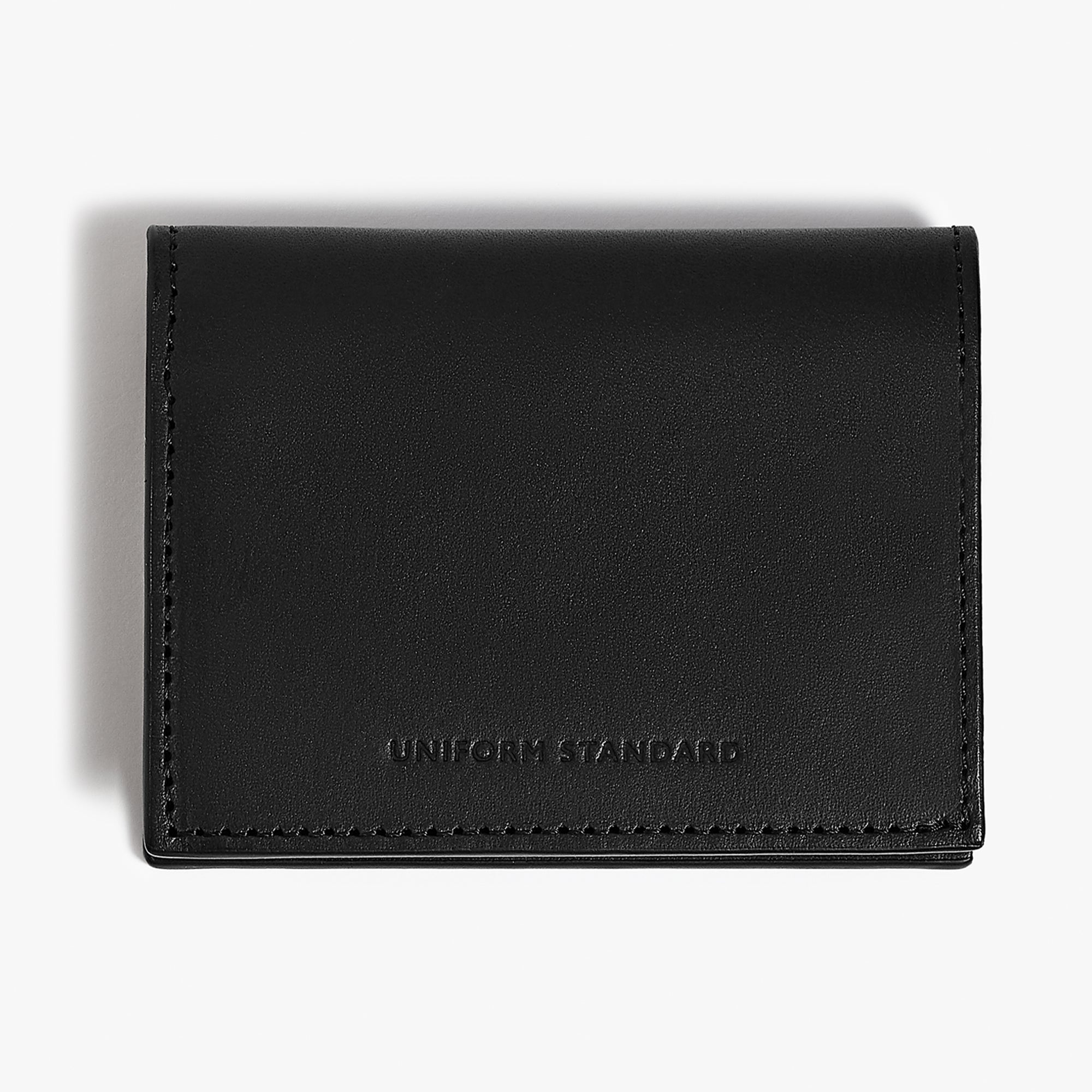 Leather Bill Fold Wallet Black