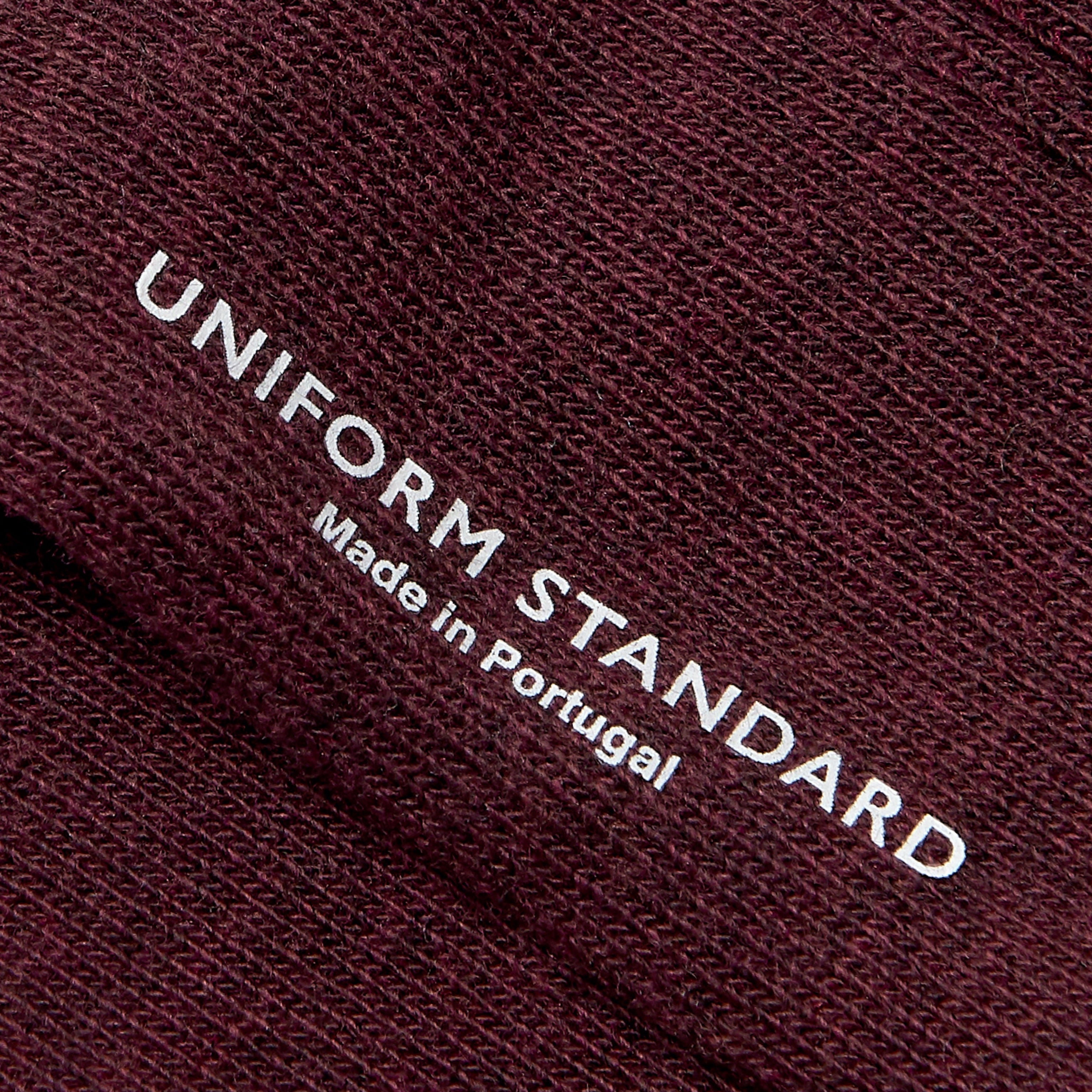 Organic Cotton Rib Socks Claret Mens