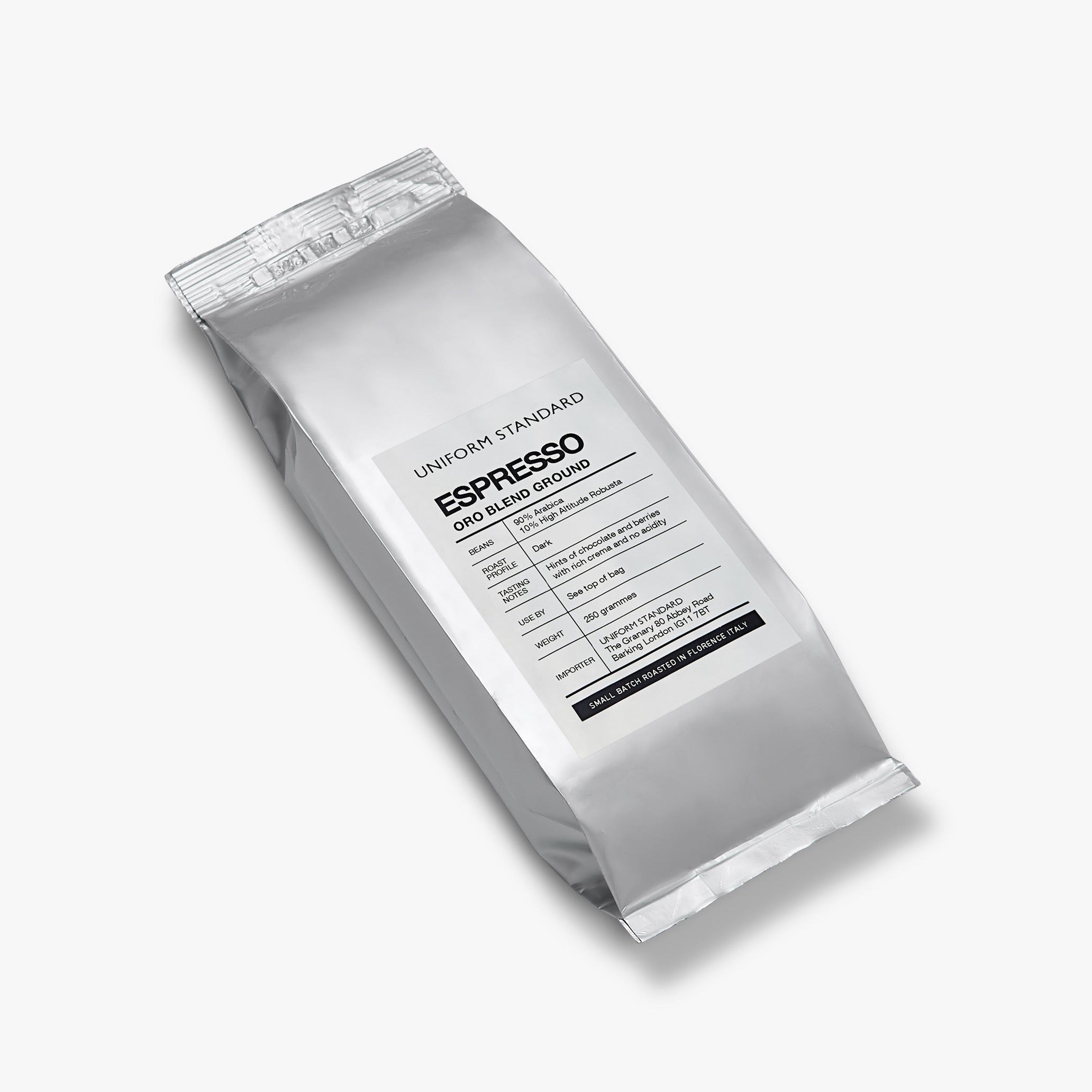 Uniform Standard premium espresso coffee
