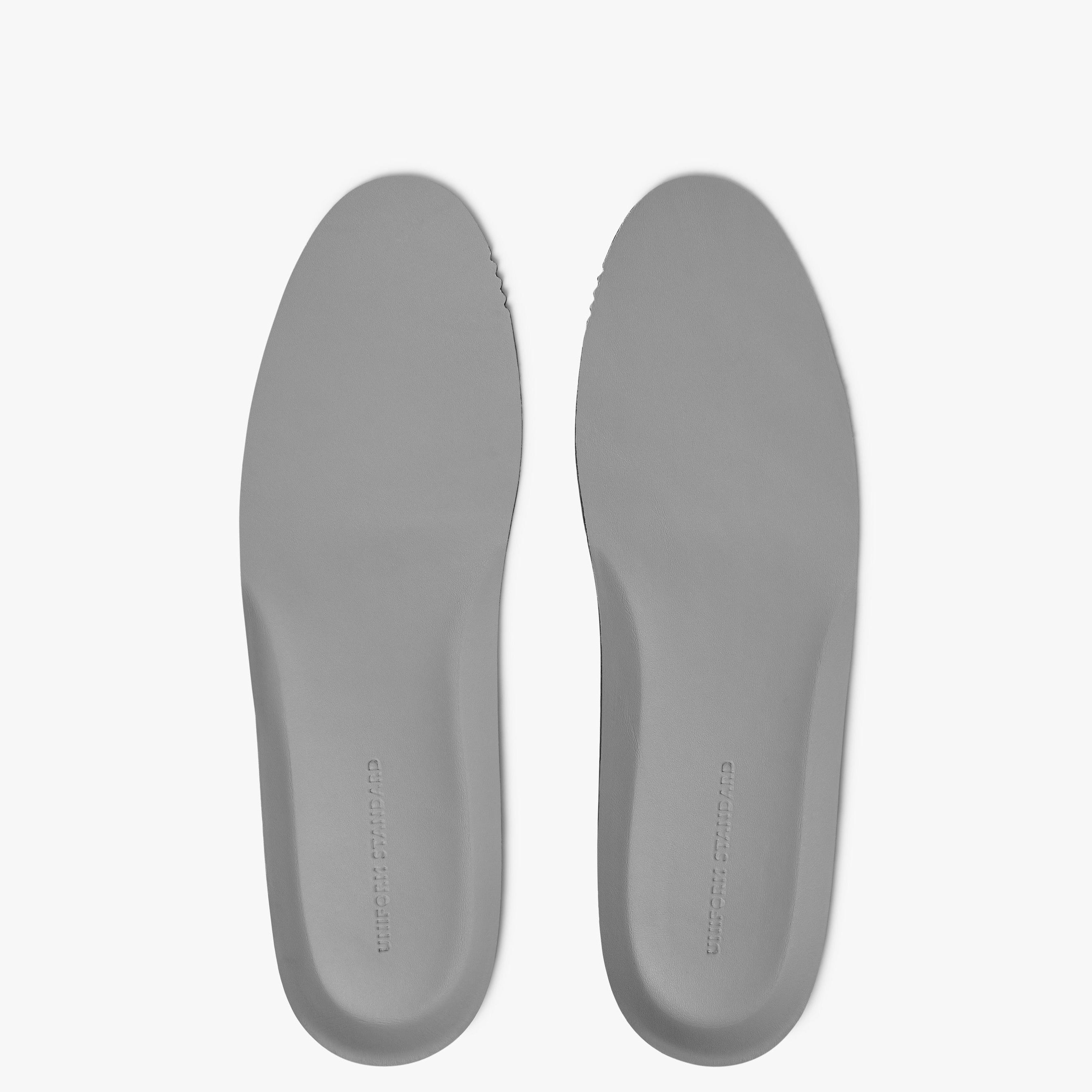 Mens Leather Lined Recycled Footbeds Light Grey