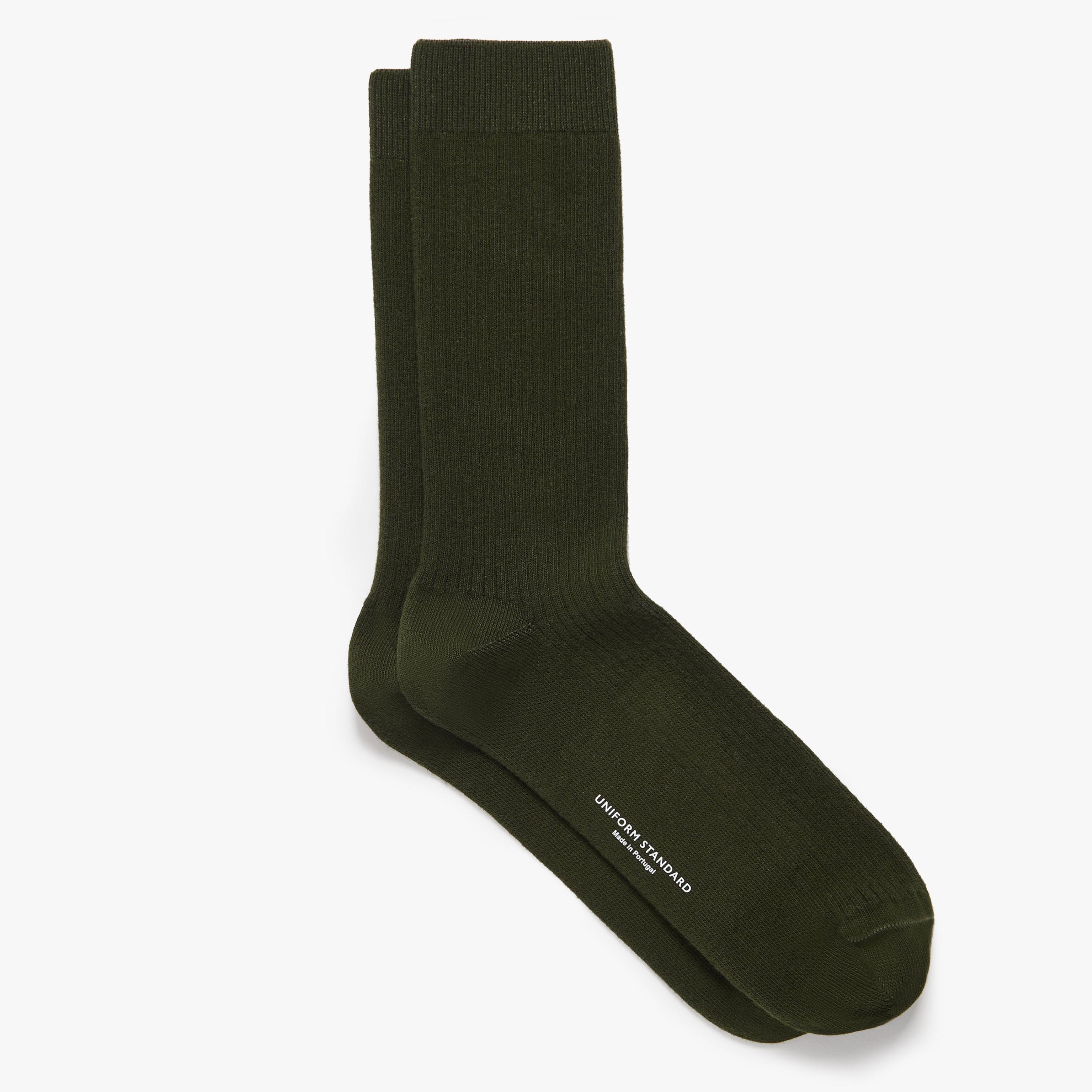 Organic Cotton Rib Sock Military Mens