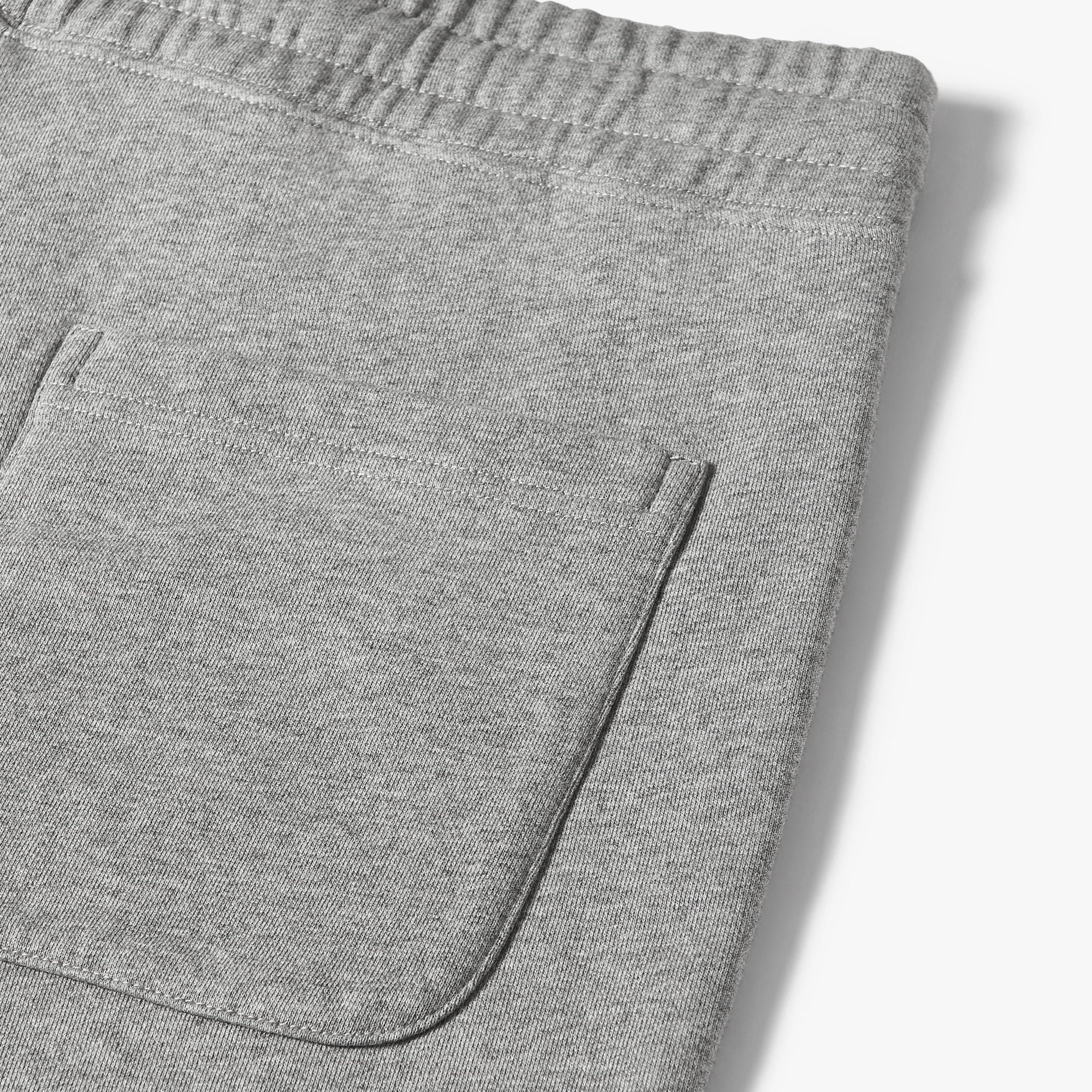Organic Cotton Fleece Shorts Grey Melange