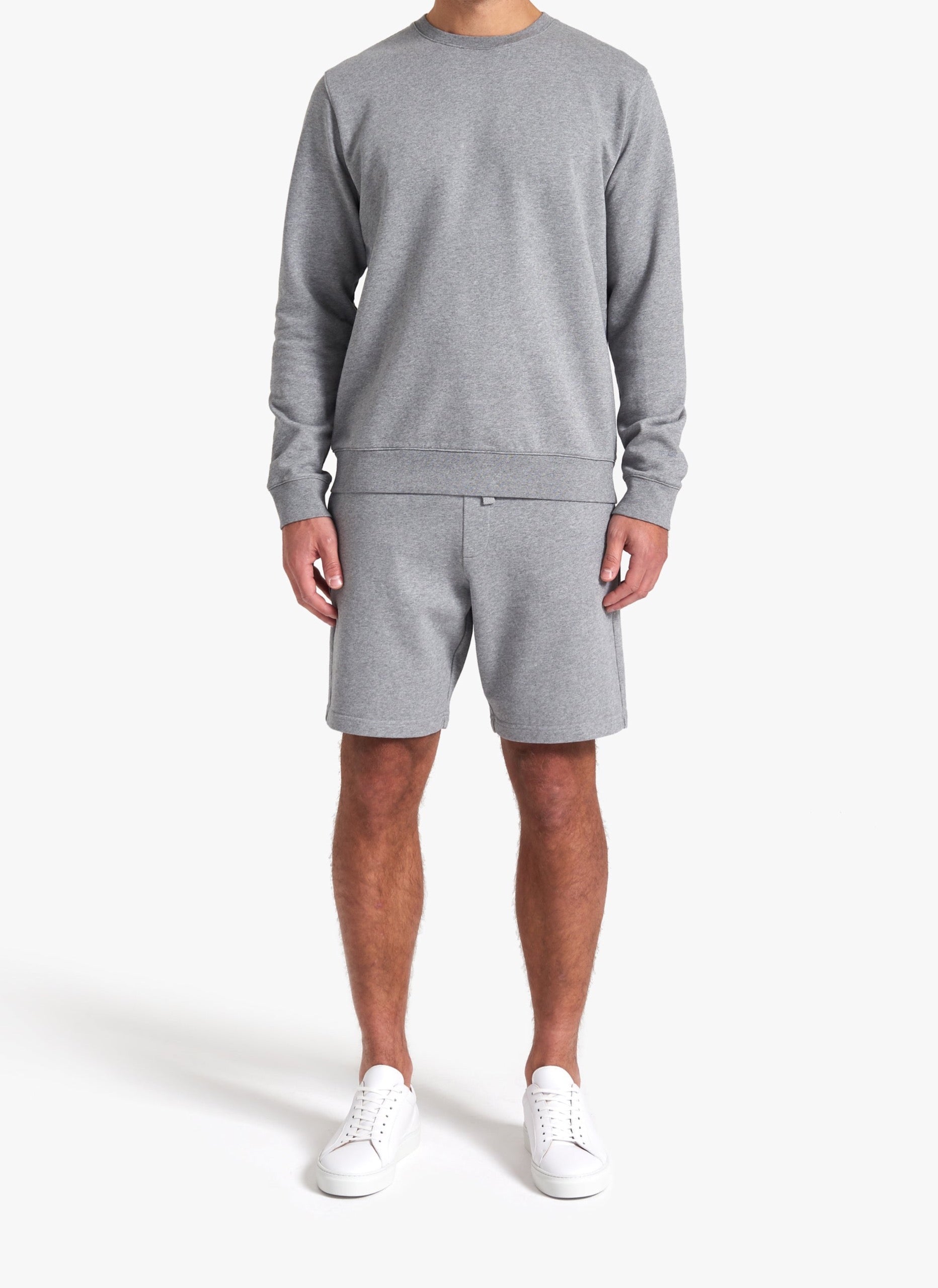 Organic Cotton Fleece Shorts Grey Melange