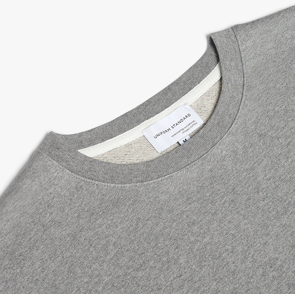 Uniform Standard Men's minimalist sweatshirt in Grey designed in East London
