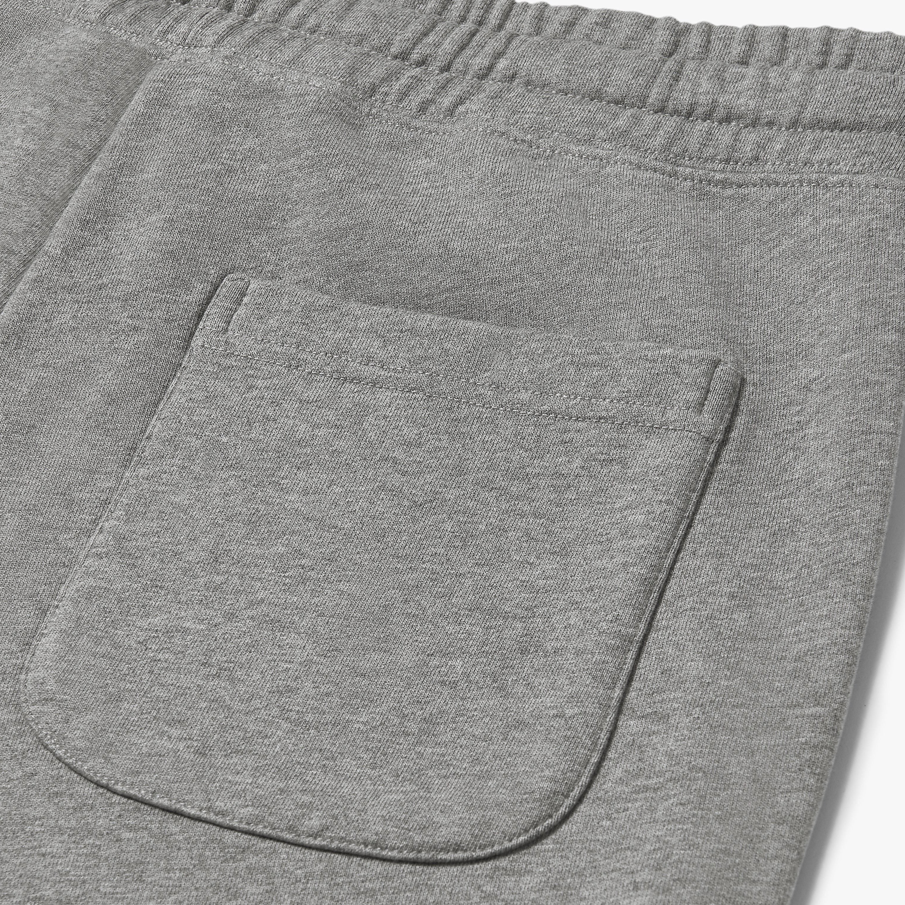 Organic Fleece Cotton Sweatpants Grey Melange