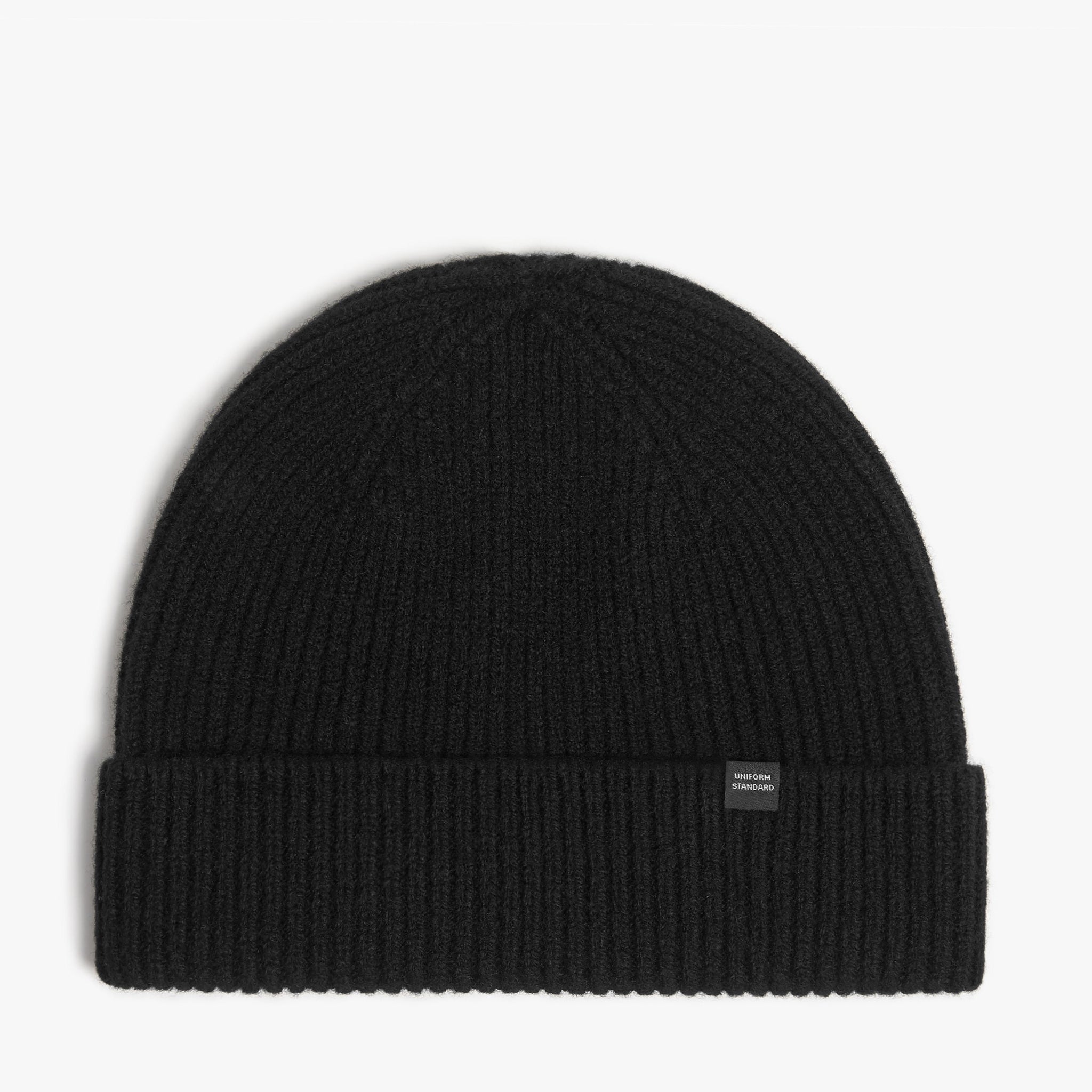 Wool Ribbed Beanie Black main image 1