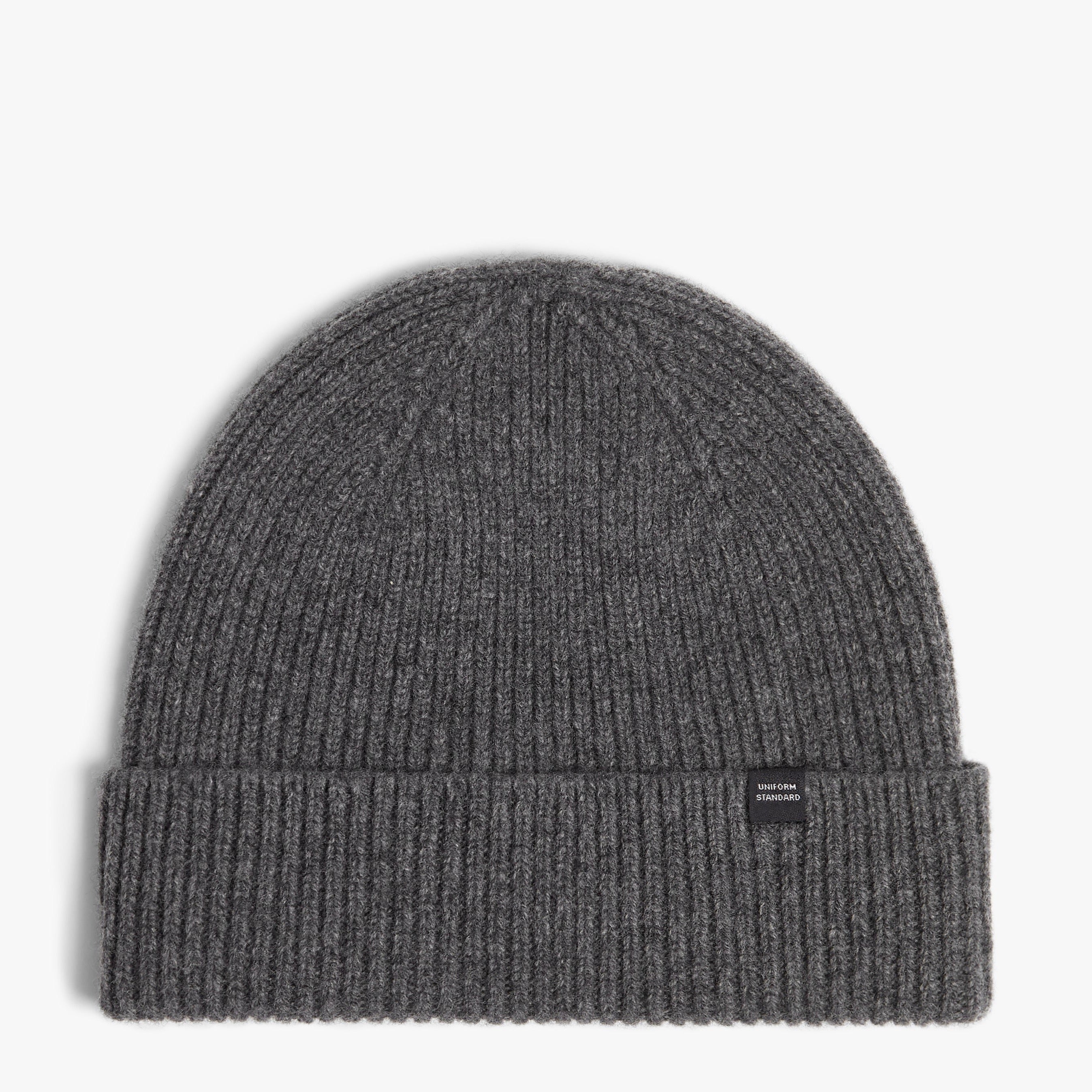 Merino Wool Rib Beanie Carbon MelangeMerino Wool Rib Beanie Carbon Melange