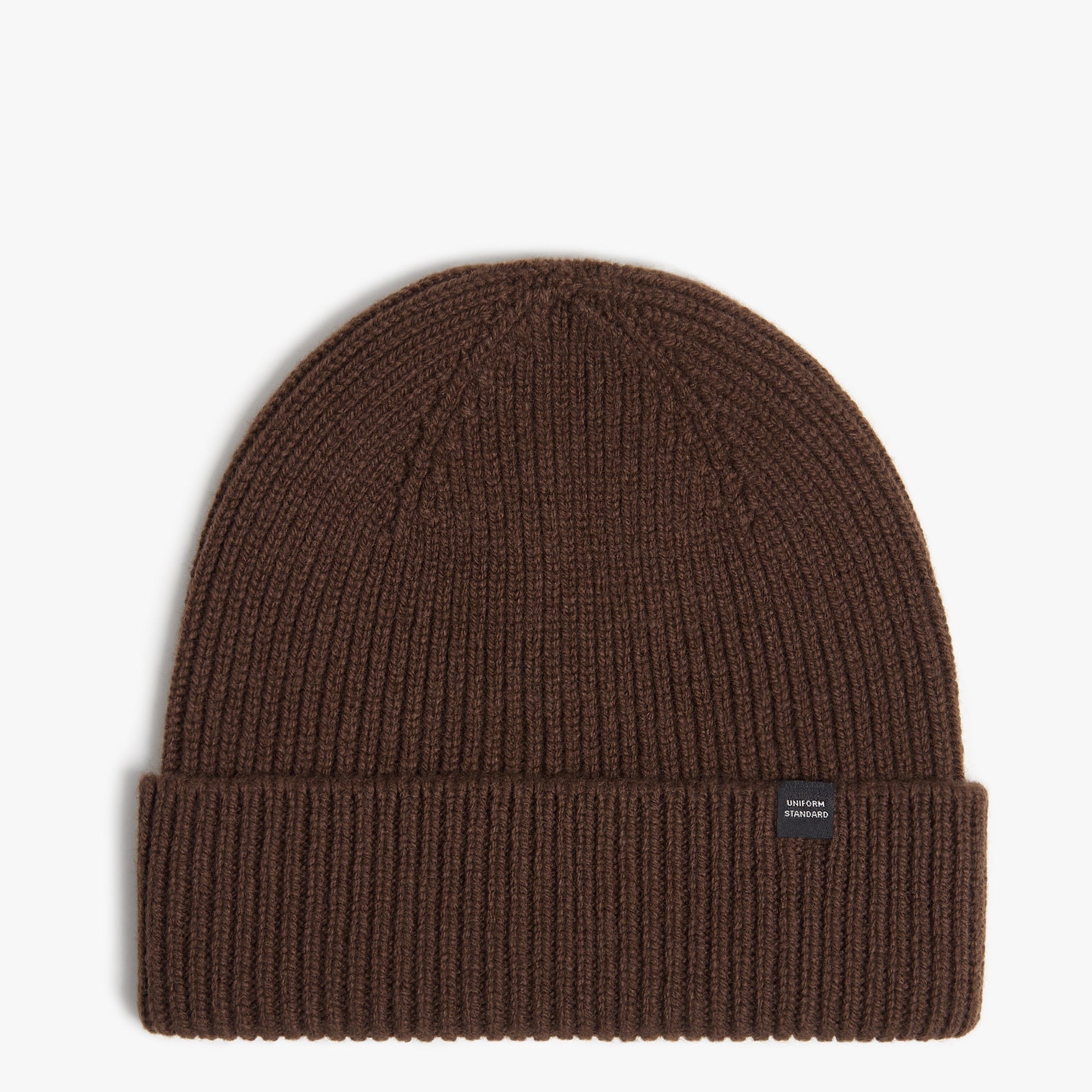 Merino Wool Rib Beanie Chocolate