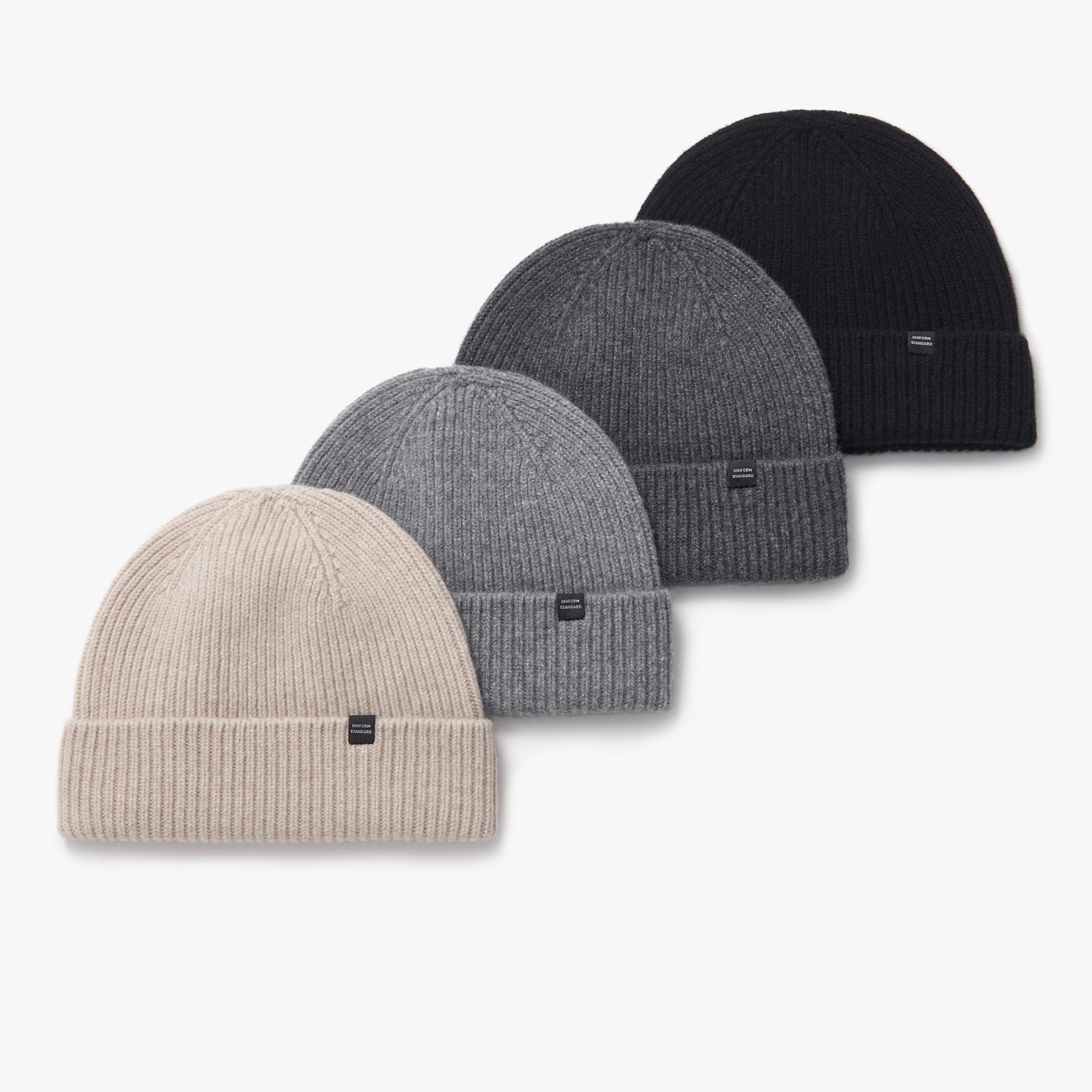 Merino Wool Rib Beanie Platinum Melange