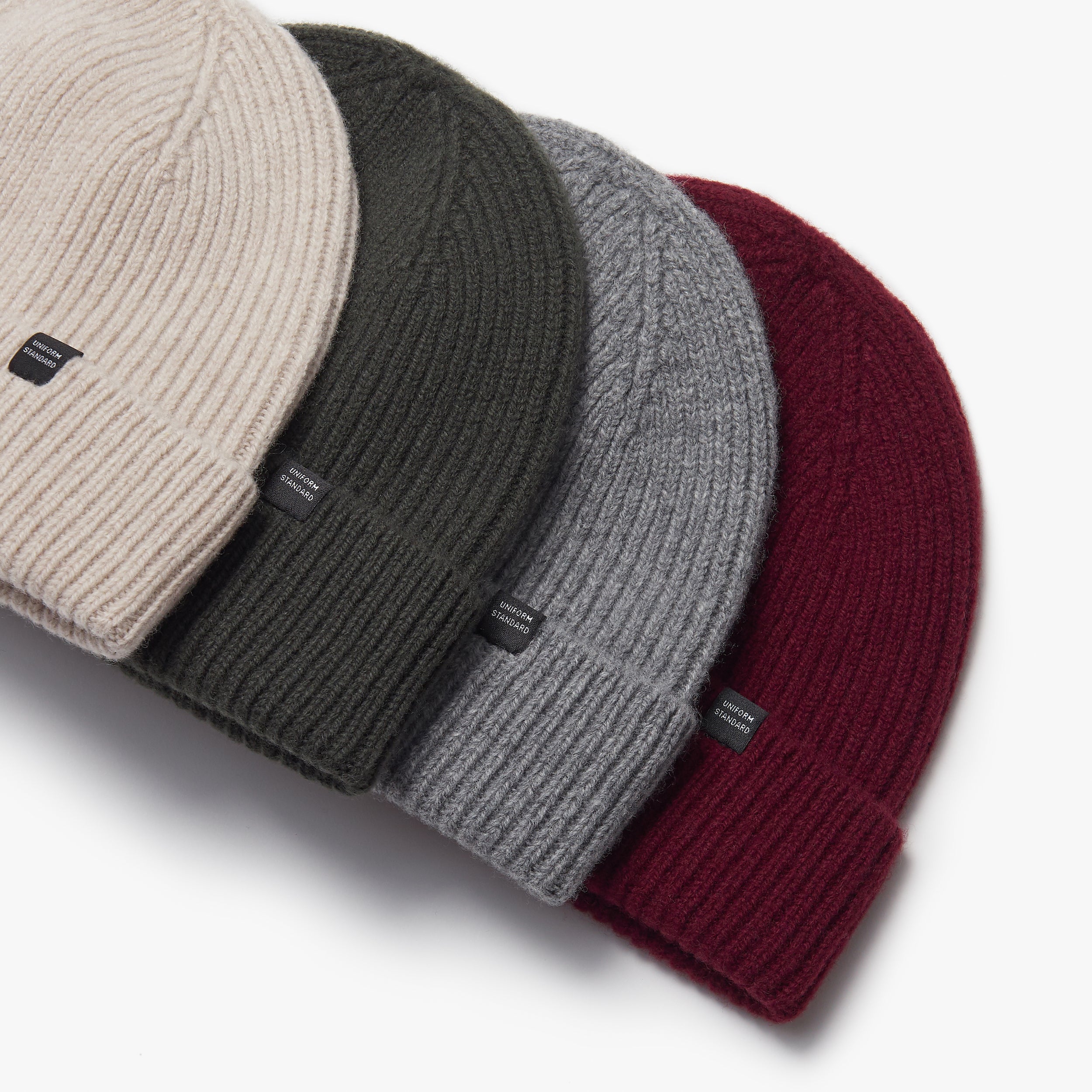 Merino Wool Rib Beanie Military
