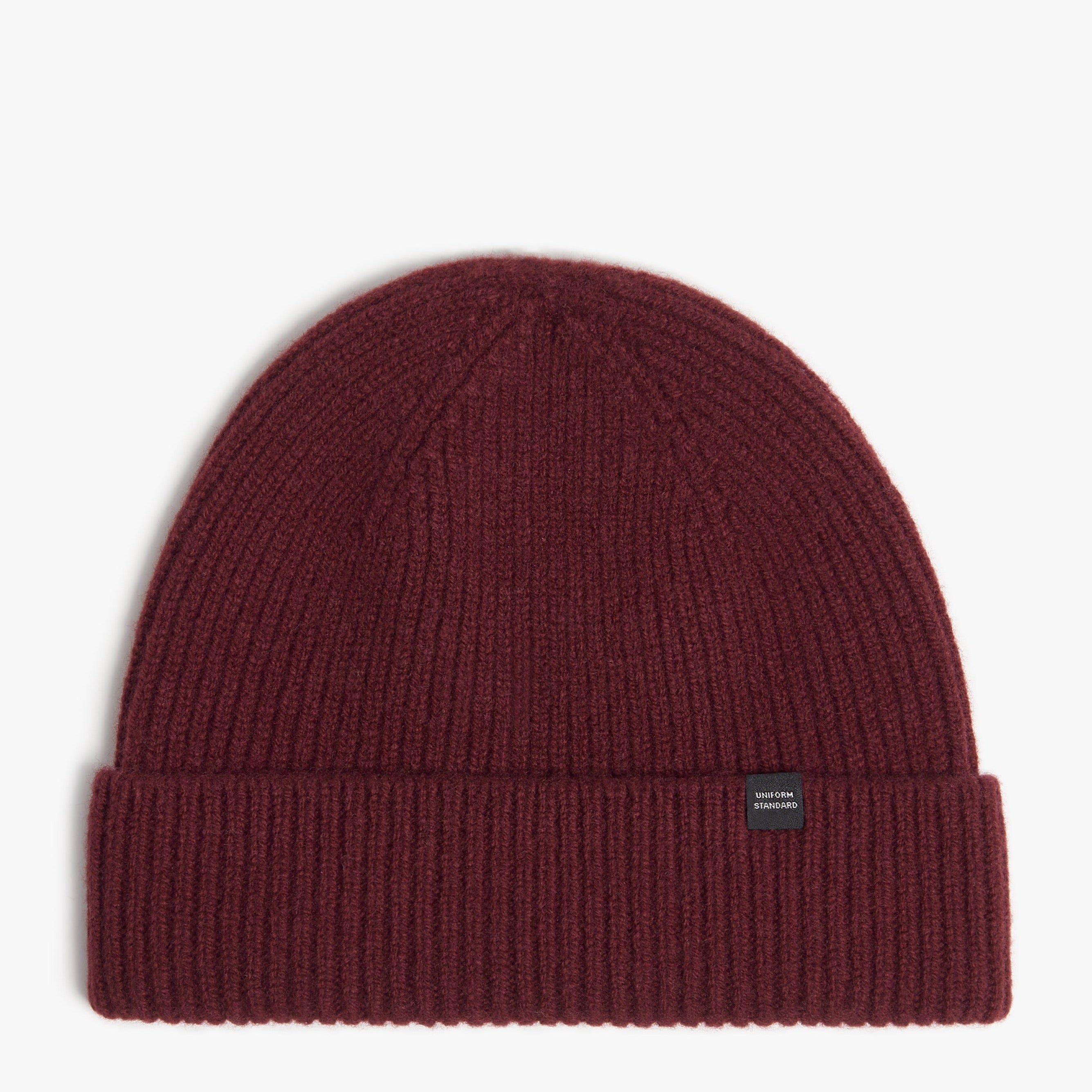 Merino Wool Rib Beanie Merlot