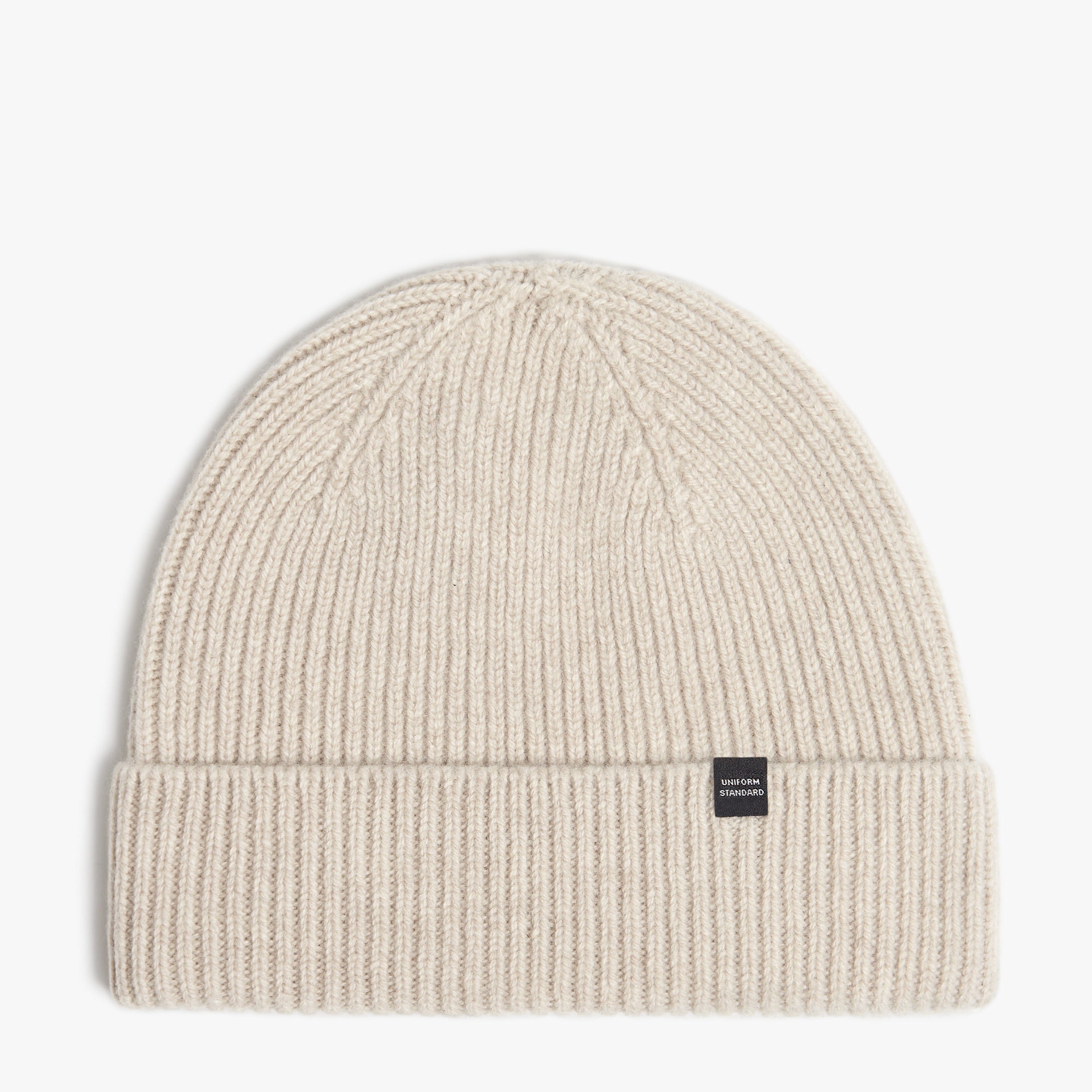 Merino Wool Rib Beanie Oat Melange