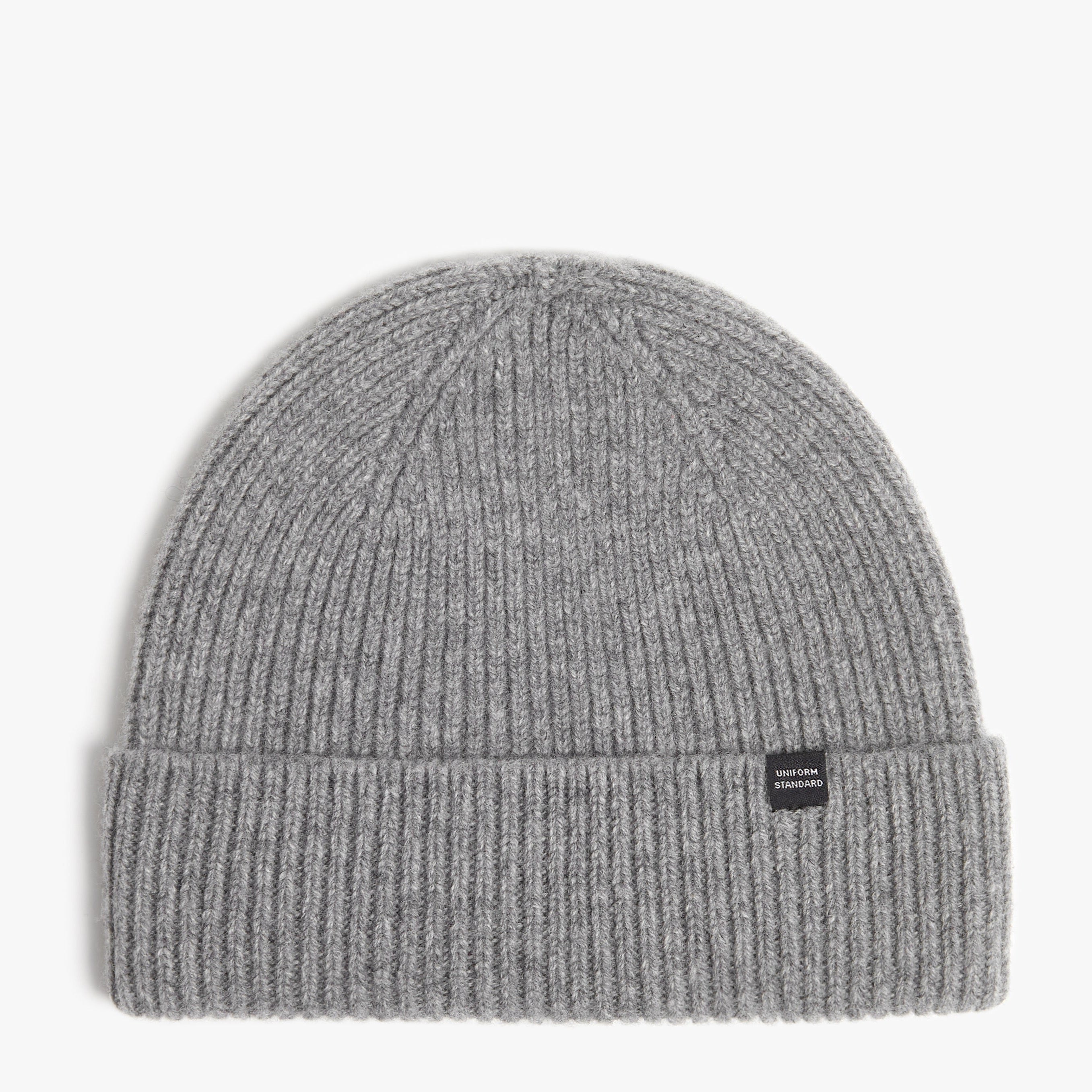 Merino Wool Rib Beanie Platinum Melange