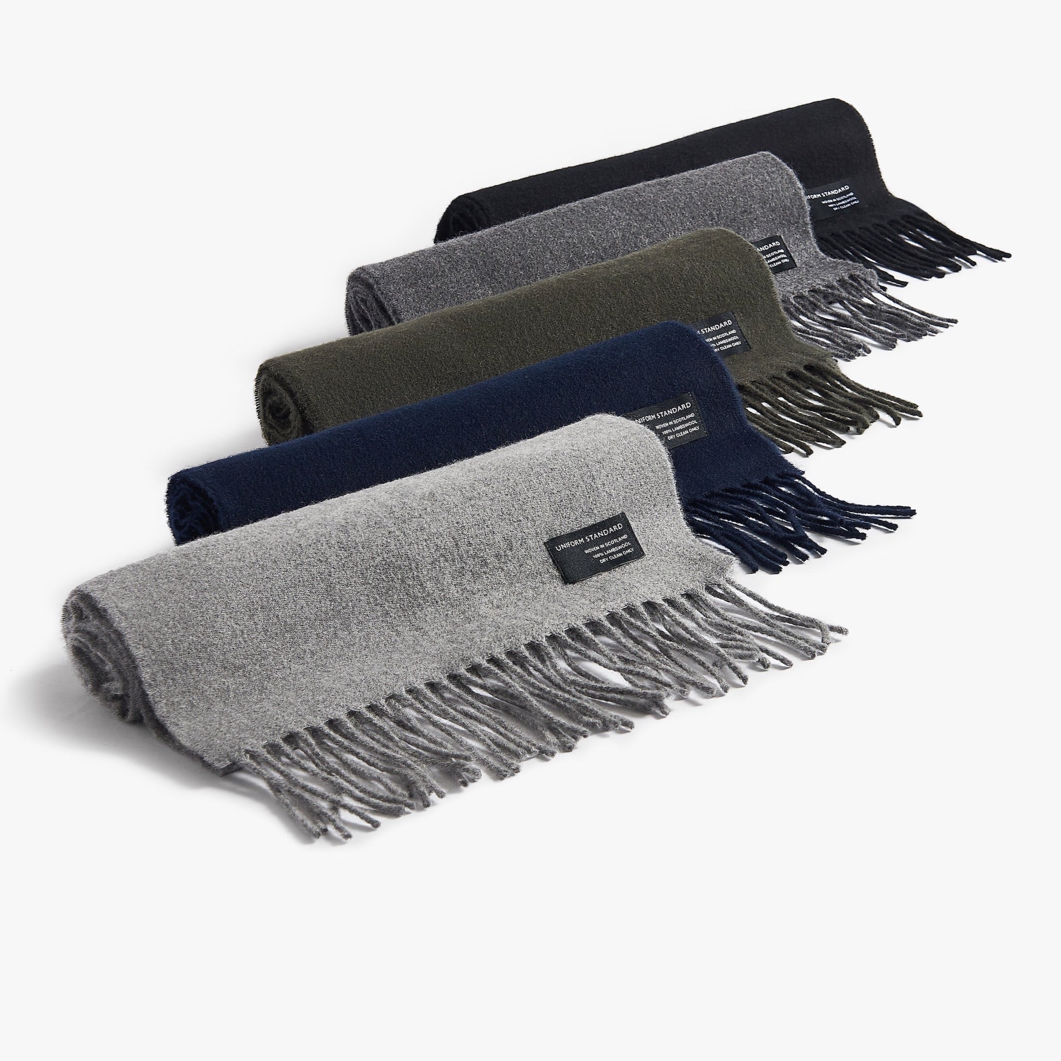 Merino Wool Woven Scarf Military