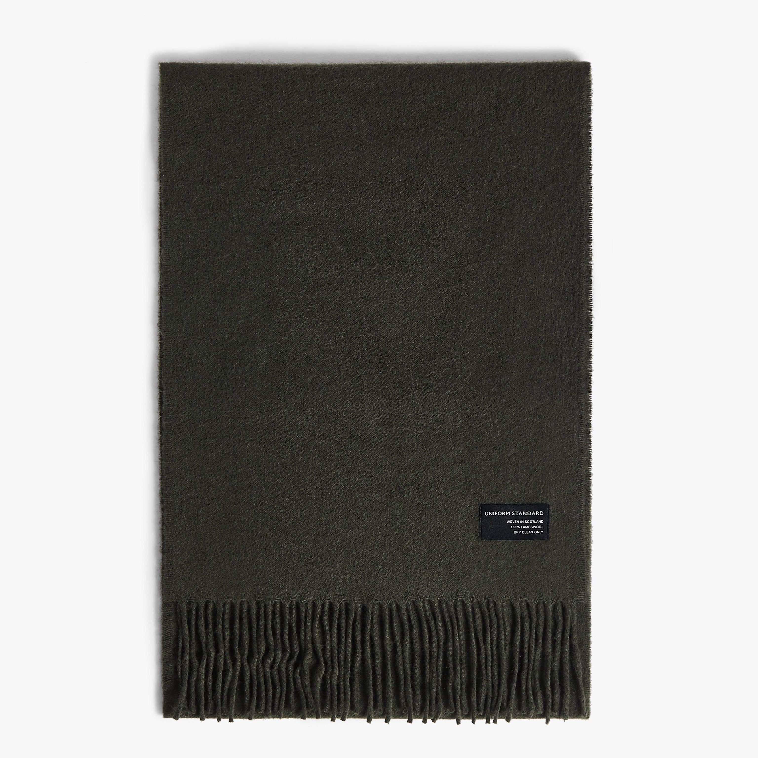 Merino Wool Woven Scarf Military