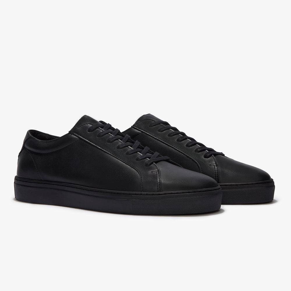Uniform Standard Men's Series 1 minimalist leather sneaker in Black handcrafted in Portugal