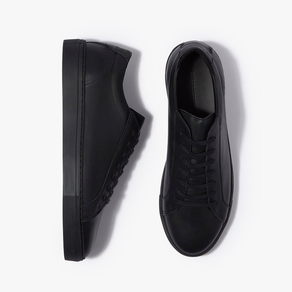 Uniform Standard Men's Series 1 minimalist leather sneaker in Black handcrafted in Portugal