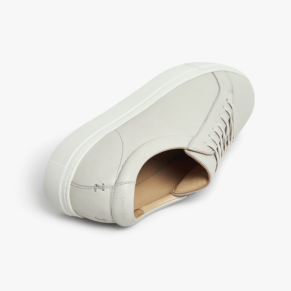 Uniform Standard Men's Series 1 minimalist leather sneaker in Grey handcrafted in Portugal