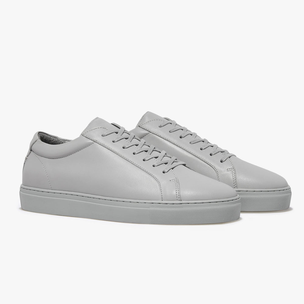 Uniform Standard Men's Series 1 minimalist leather sneaker in Grey handcrafted in Portugal