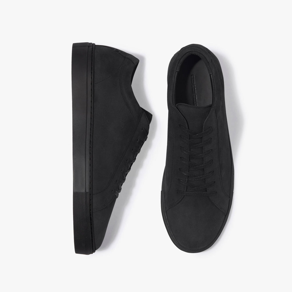 Uniform Standard Men's Series 1 minimalist nubuck leather sneaker in Black handcrafted in Portugal
