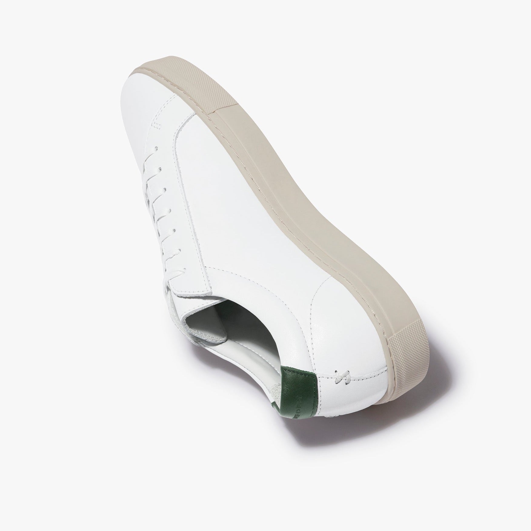 Series 1 White Vintage Green Leather Mens