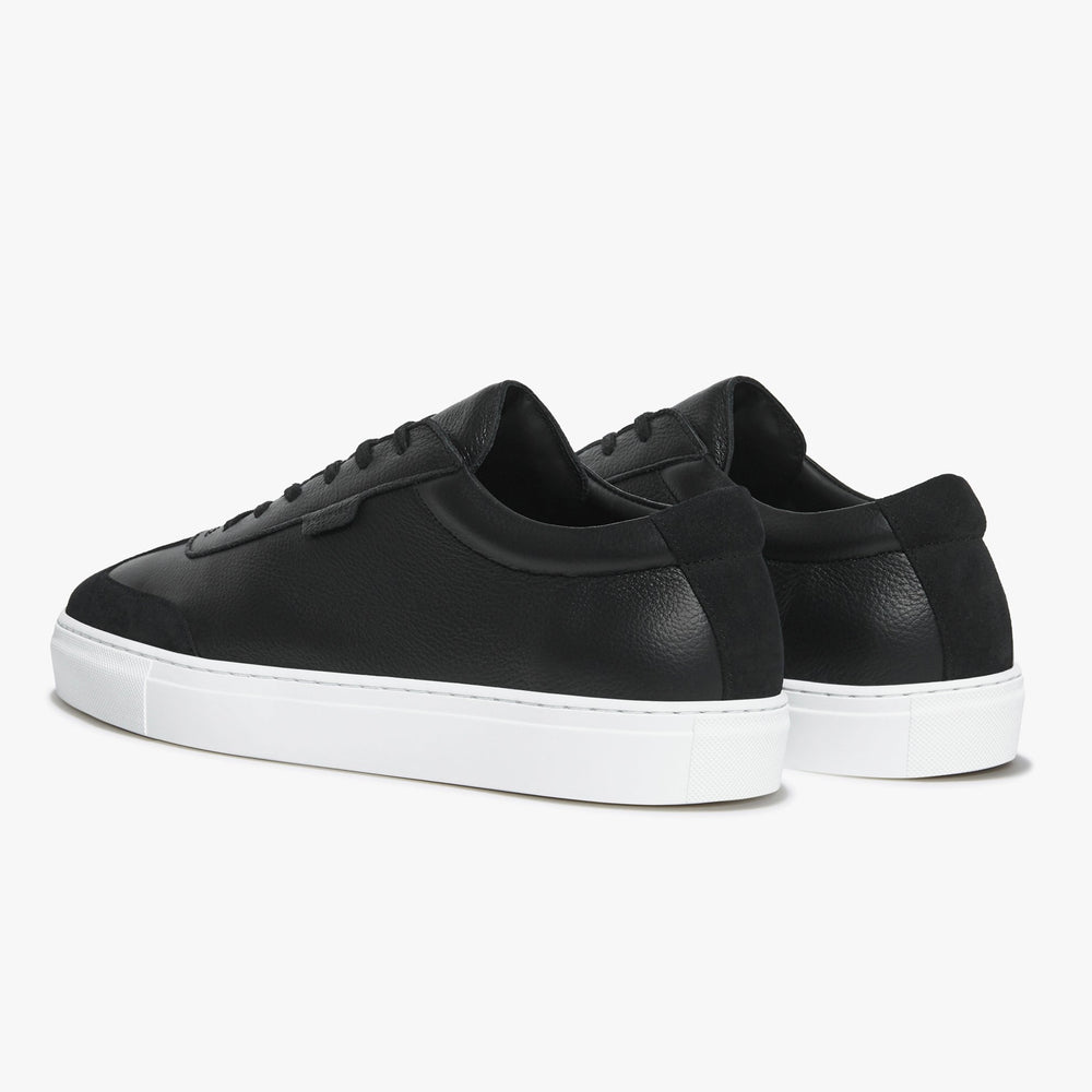 Uniform Standard Men's Series 3 minimalist leather sneaker in Black handcrafted in Portugal