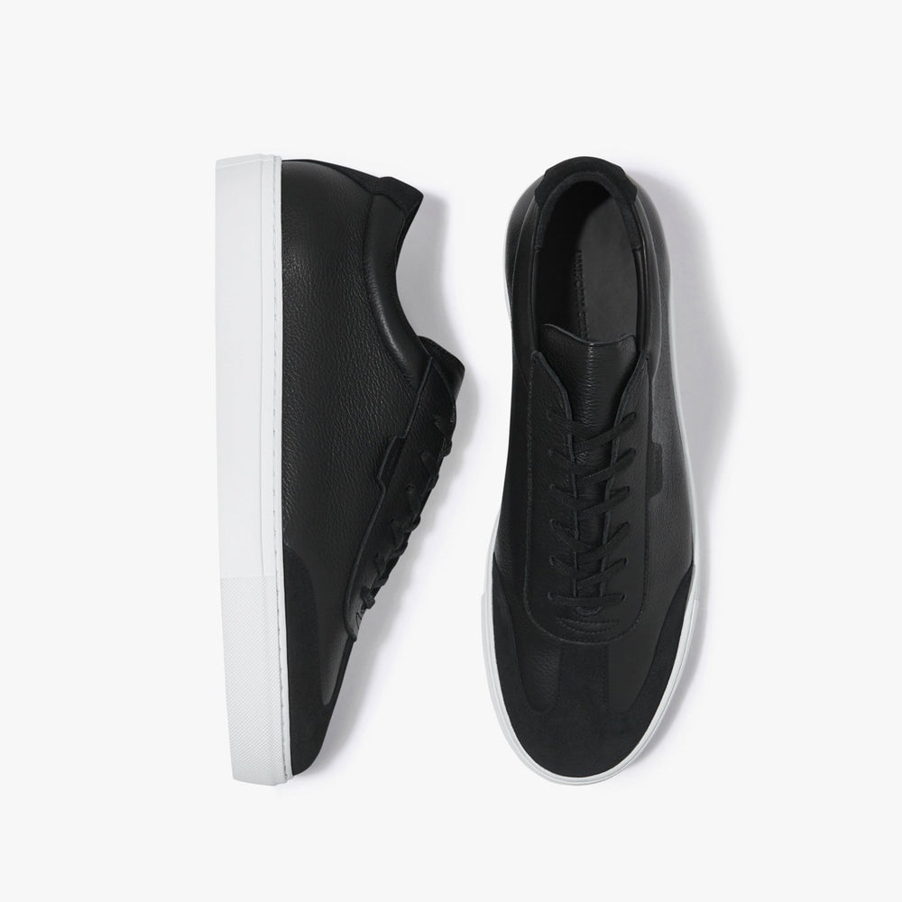 Uniform Standard Men's Series 3 minimalist leather sneaker in Black handcrafted in Portugal