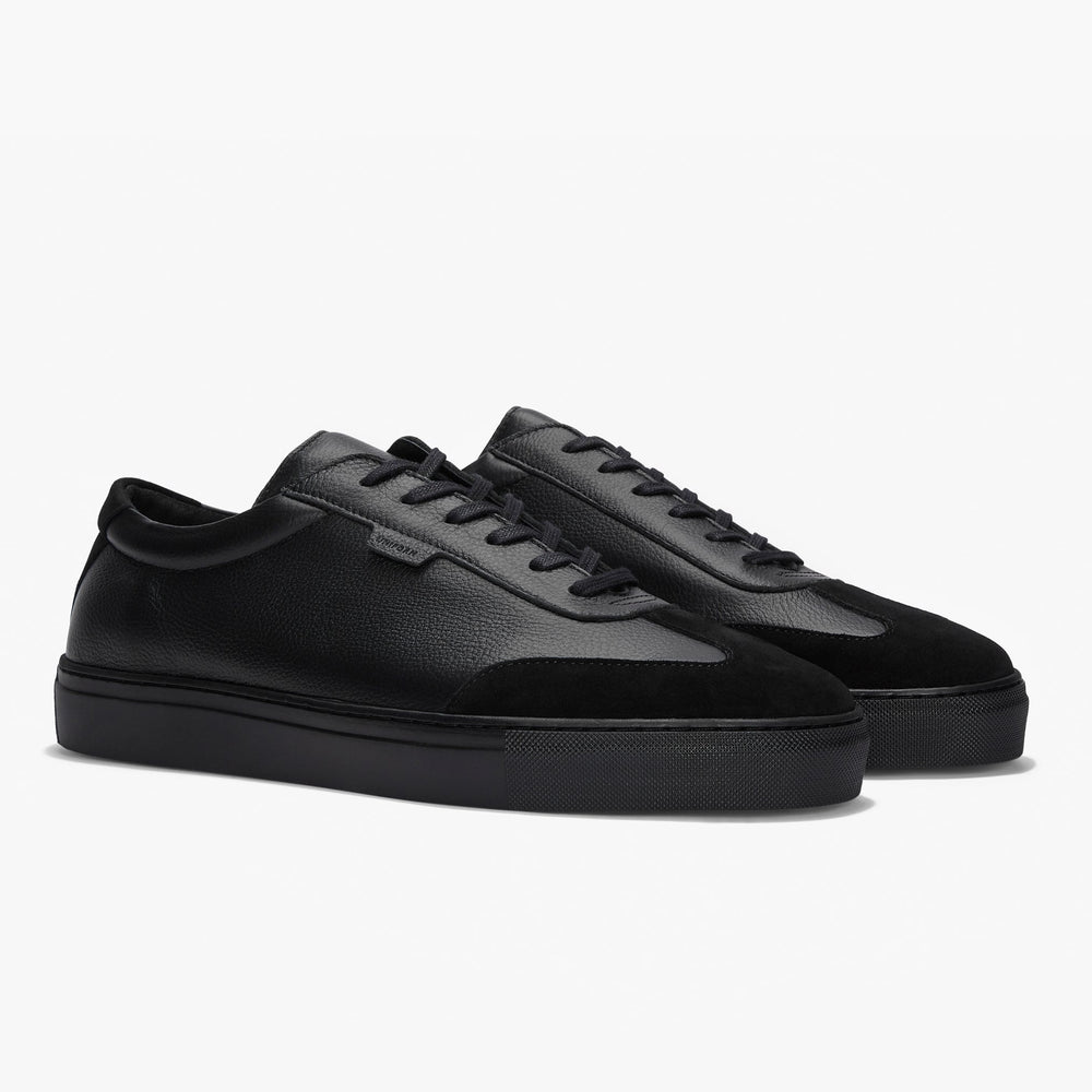 Uniform Standard Men's Series 3 minimalist leather sneaker in Black handcrafted in Portugal