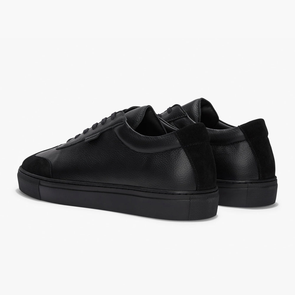 Uniform Standard Men's Series 3 minimalist leather sneaker in Black handcrafted in Portugal