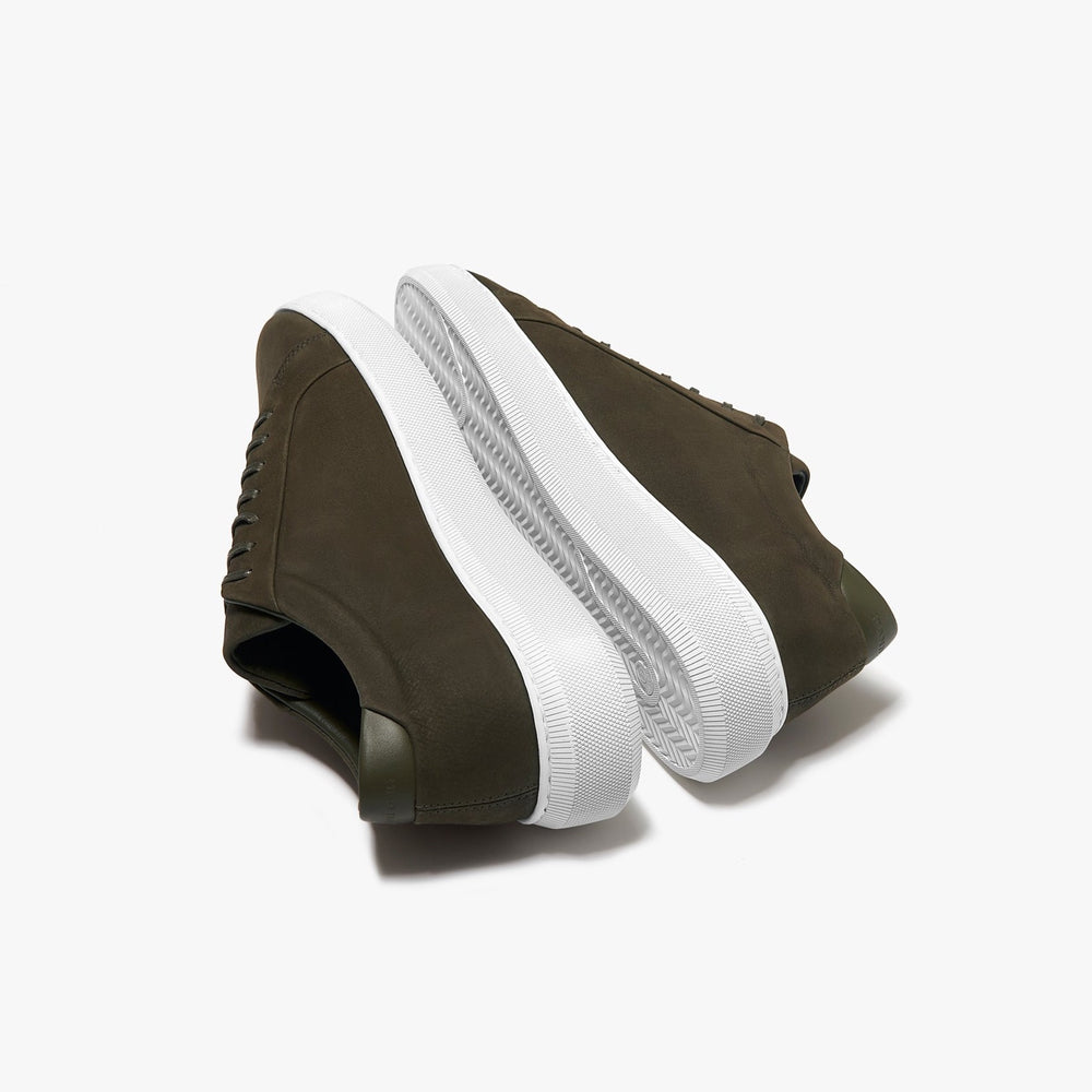 Uniform Standard Men's Series 8 minimalist nubuck leather sneaker in Green handcrafted in Portugal