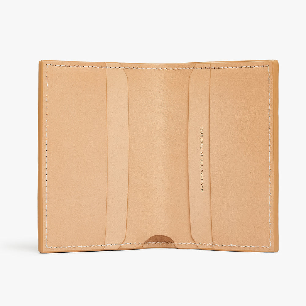 Uniform Standard premium leather cardholder in Natural designed in East London