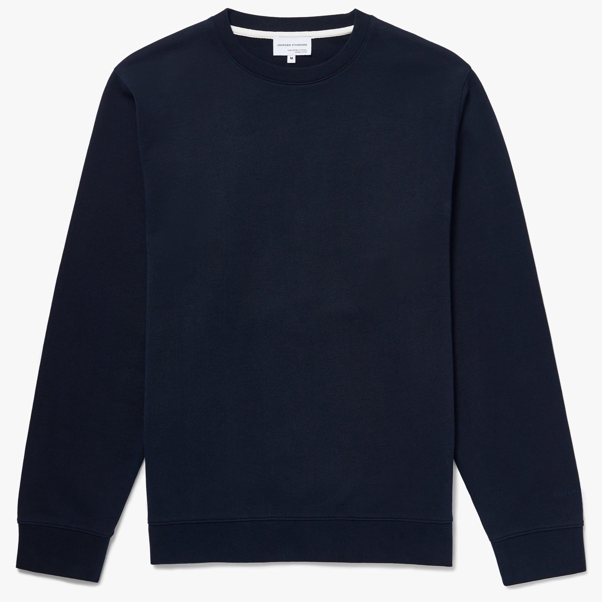 Organic Cotton Fleece Sweatshirt Navy - Main Image