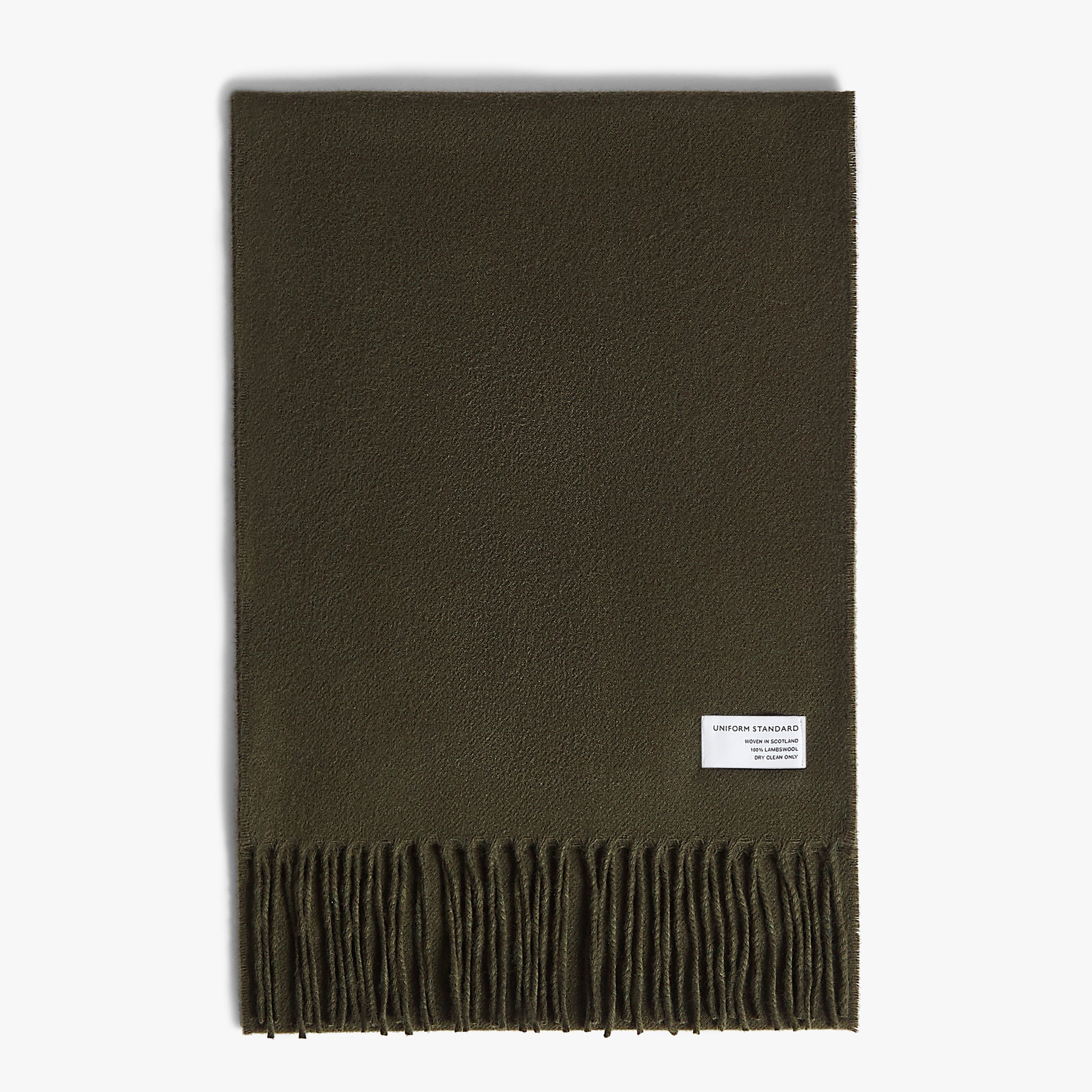 Merino Wool Woven Scarf Moss
