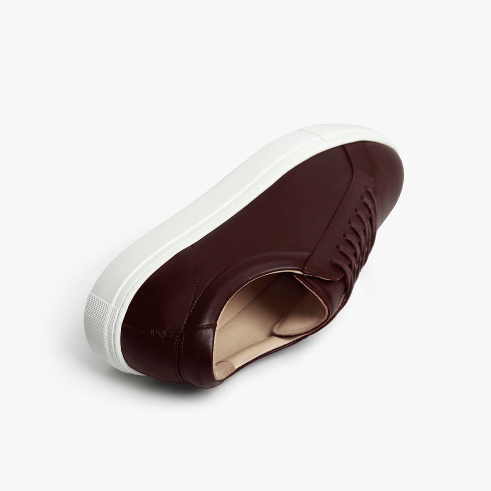 Uniform Standard Men's Series 1 minimalist leather sneaker in Red handcrafted in Portugal