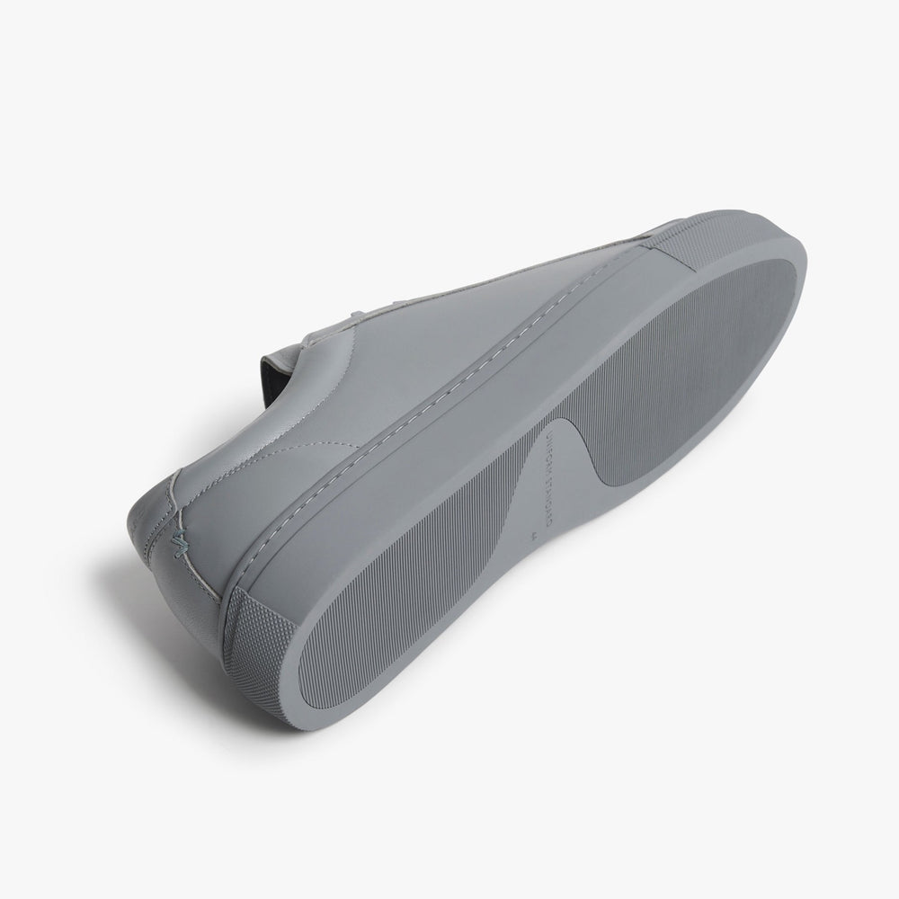 Uniform Standard Men's Series 1 minimalist leather sneaker in Grey handcrafted in Portugal